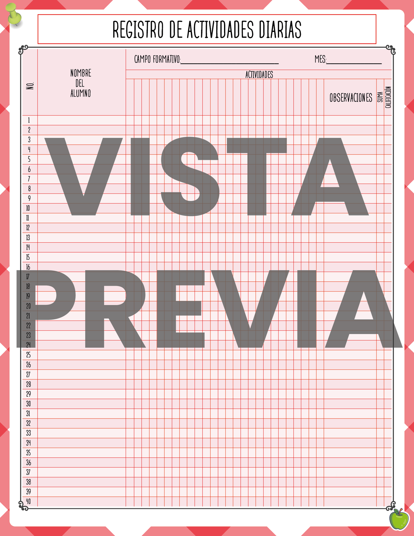 Agenda Roja MAESTRO Preescolar Ciclo Escolar 2024 - 2025 en PDF