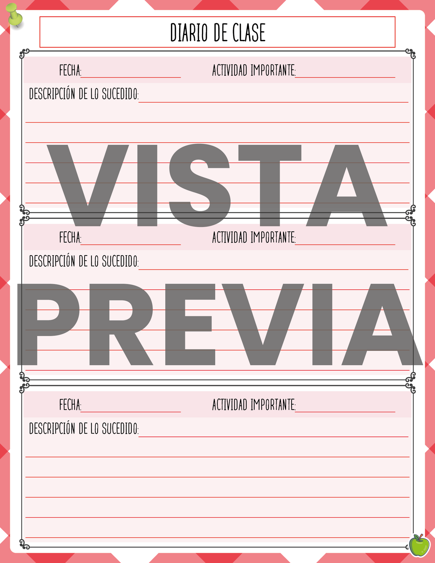 Agenda Roja MAESTRO Preescolar Ciclo Escolar 2024 - 2025 en PDF