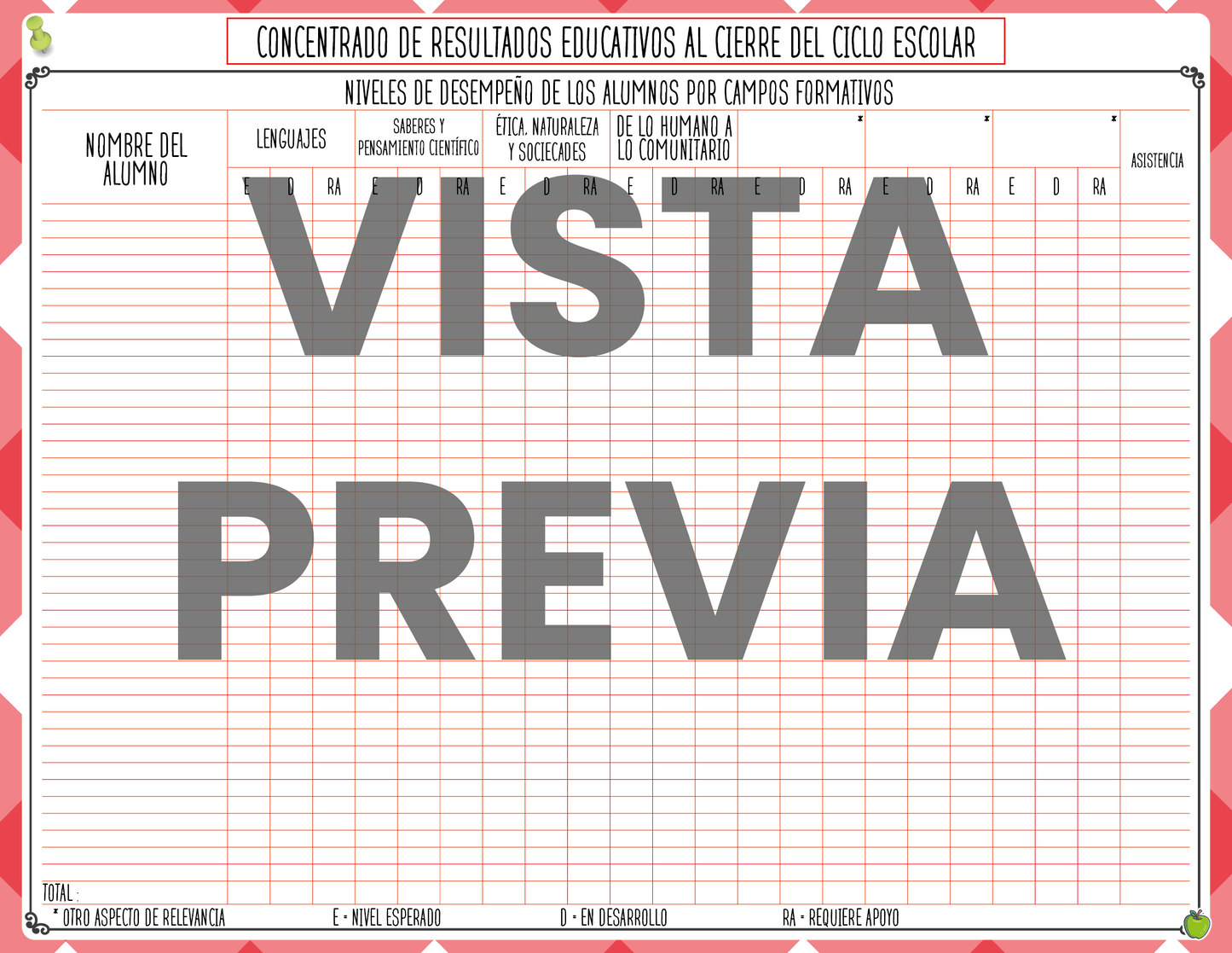 Agenda Roja MAESTRO Preescolar Ciclo Escolar 2024 - 2025 en PDF