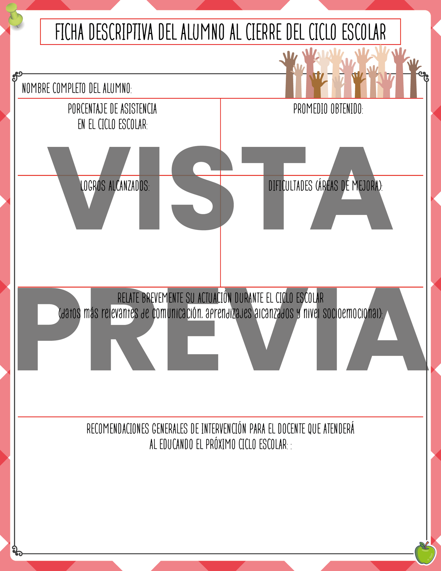 Agenda Roja MAESTRO Preescolar Ciclo Escolar 2024 - 2025 en PDF