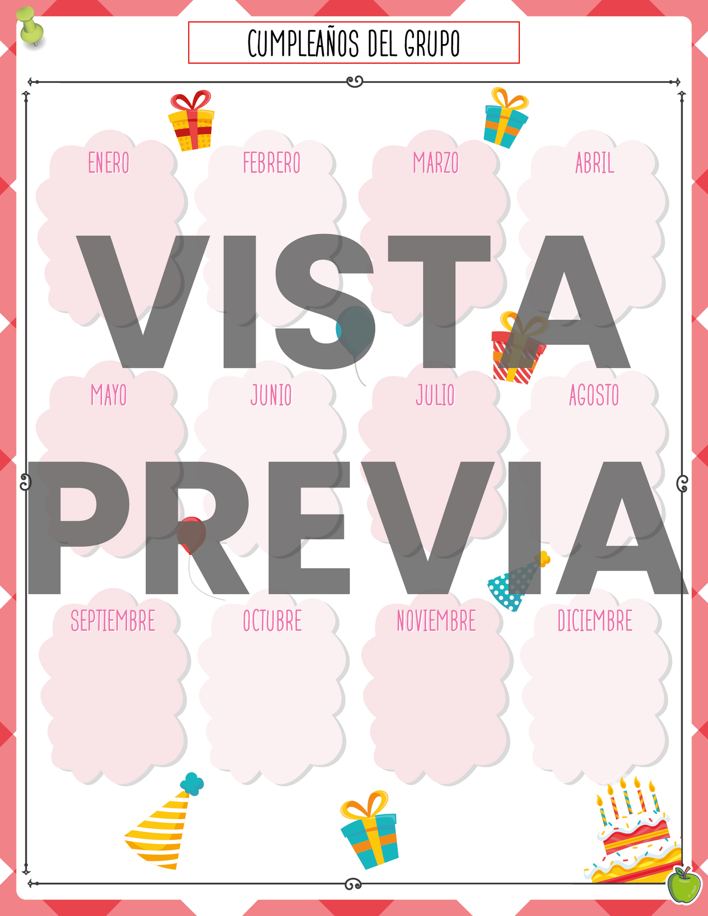 Agenda Roja MAESTRO Preescolar Ciclo Escolar 2024 - 2025 en PDF