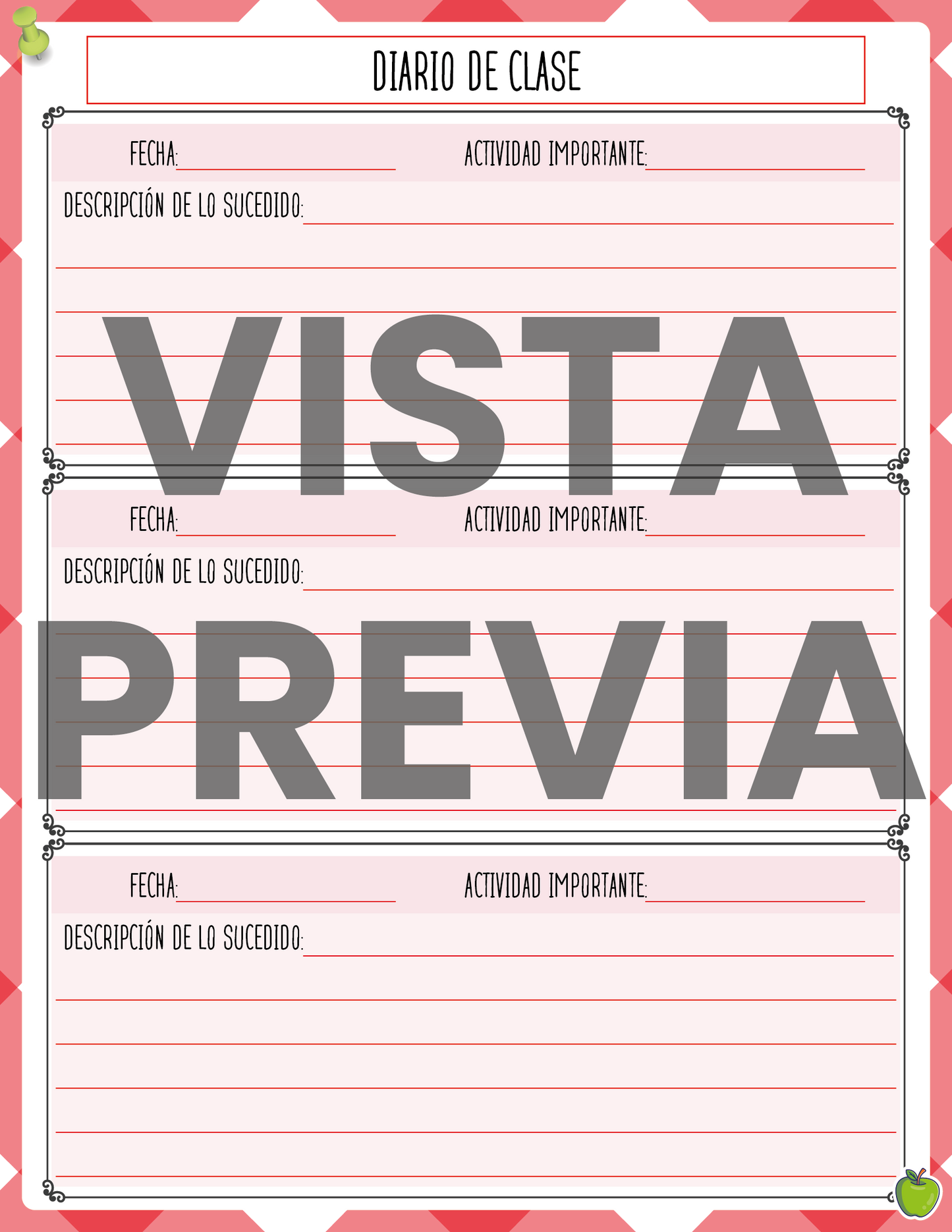 Agenda Roja MAESTRO Preescolar Ciclo Escolar 2024 - 2025 en PDF