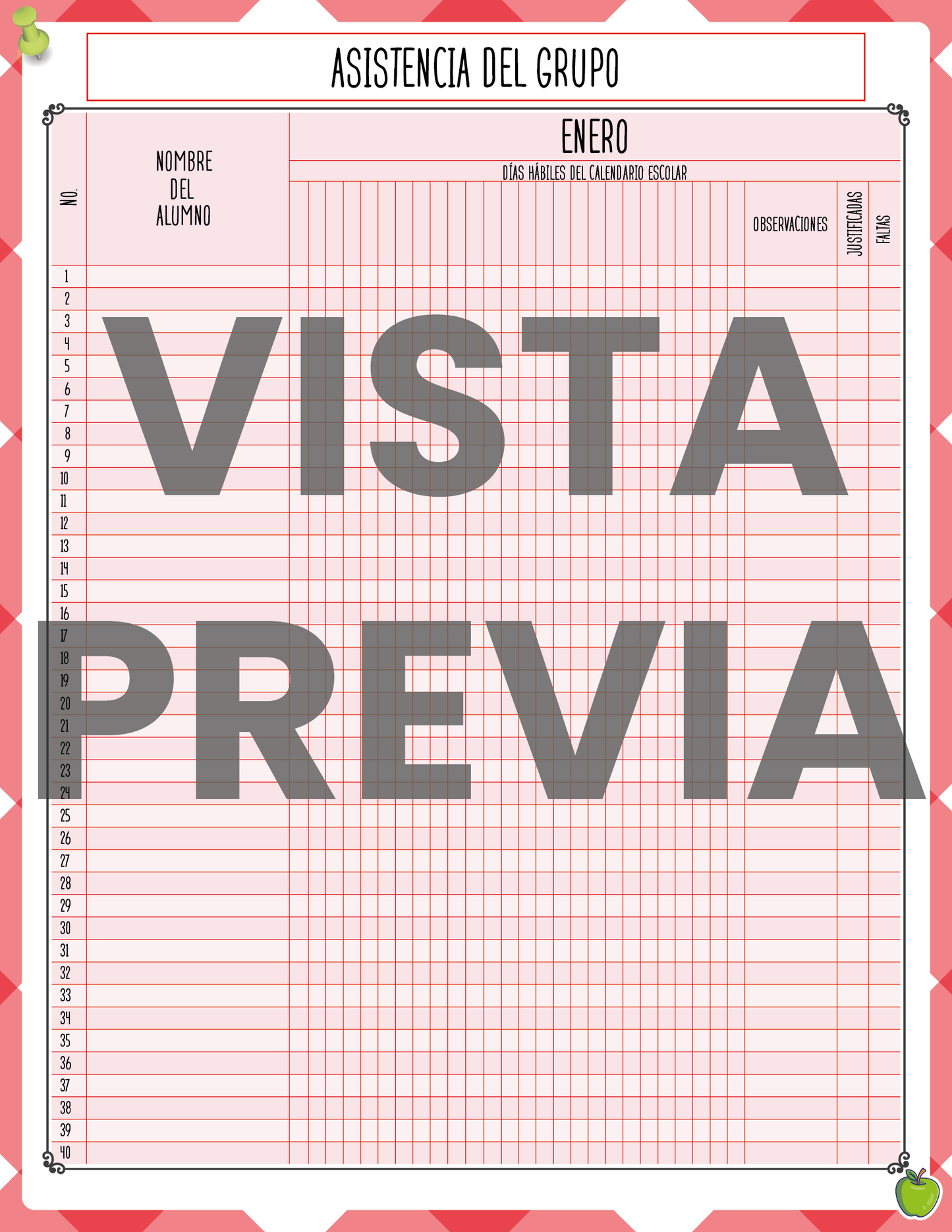 Agenda Roja MAESTRO Preescolar Ciclo Escolar 2024 - 2025 en PDF