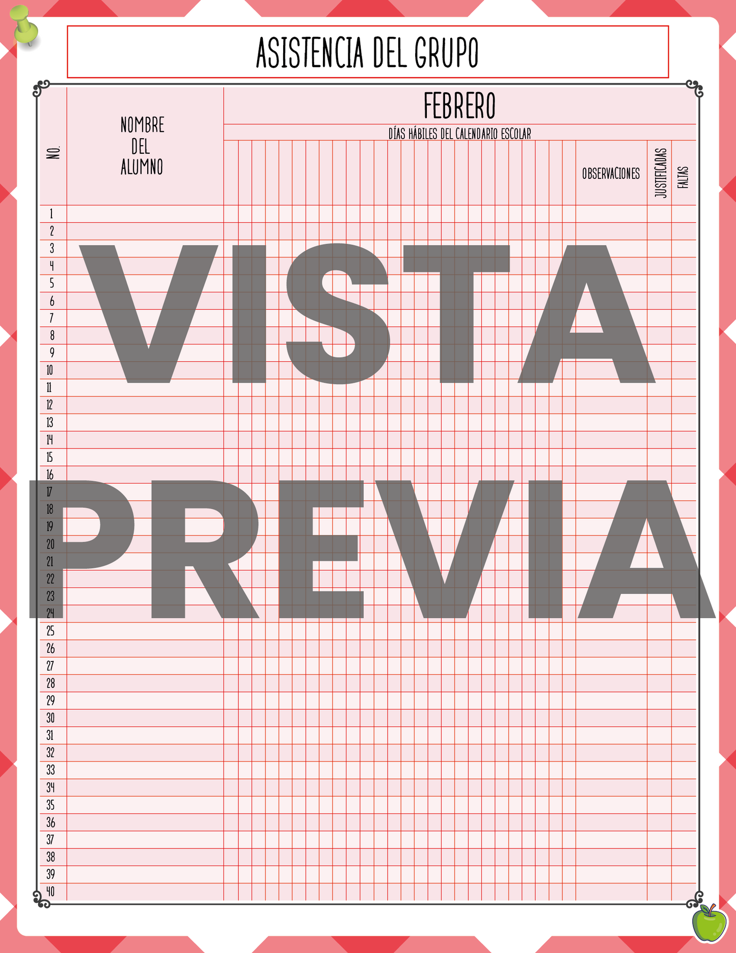 Agenda Roja MAESTRO Preescolar Ciclo Escolar 2024 - 2025 en PDF