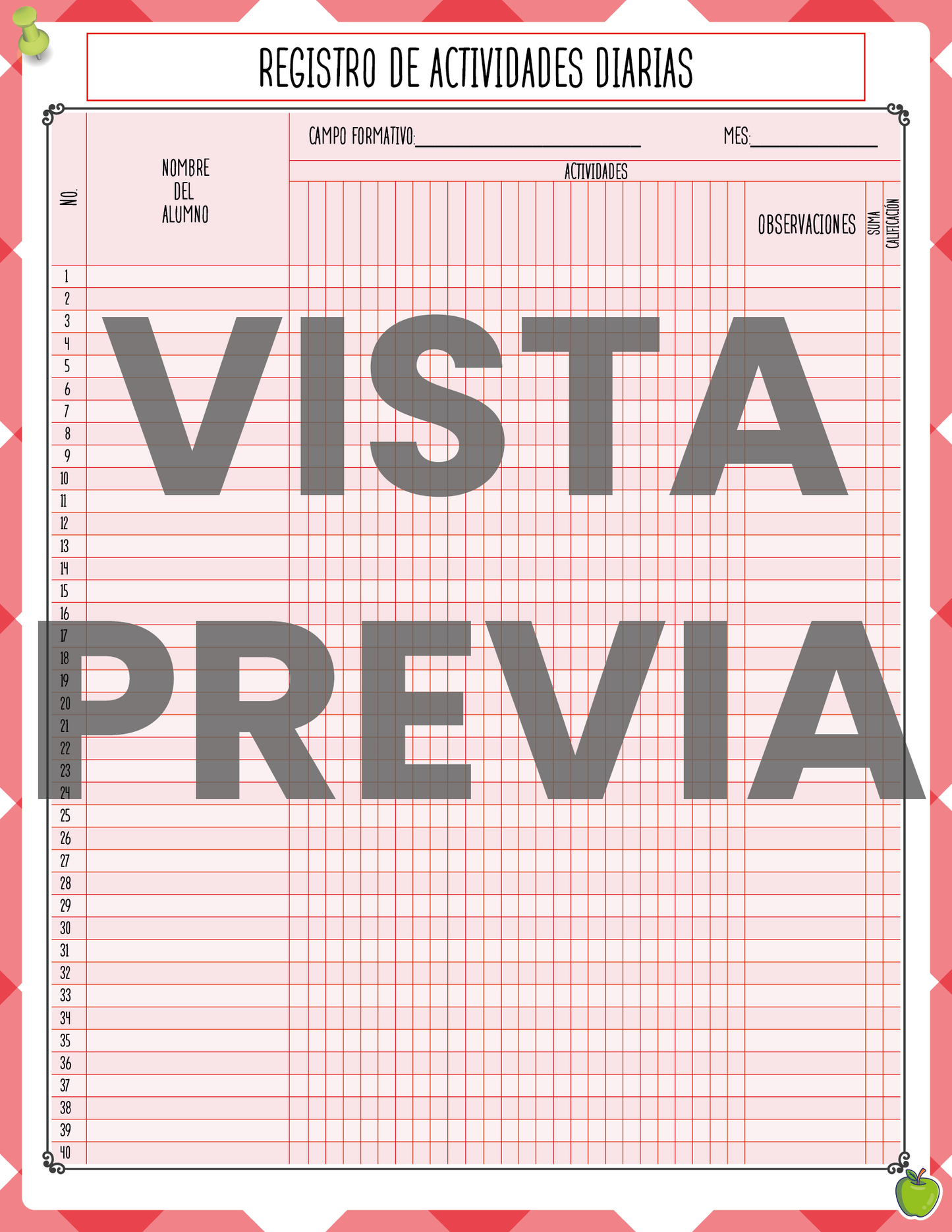 Agenda Roja MAESTRO Preescolar Ciclo Escolar 2024 - 2025 en PDF