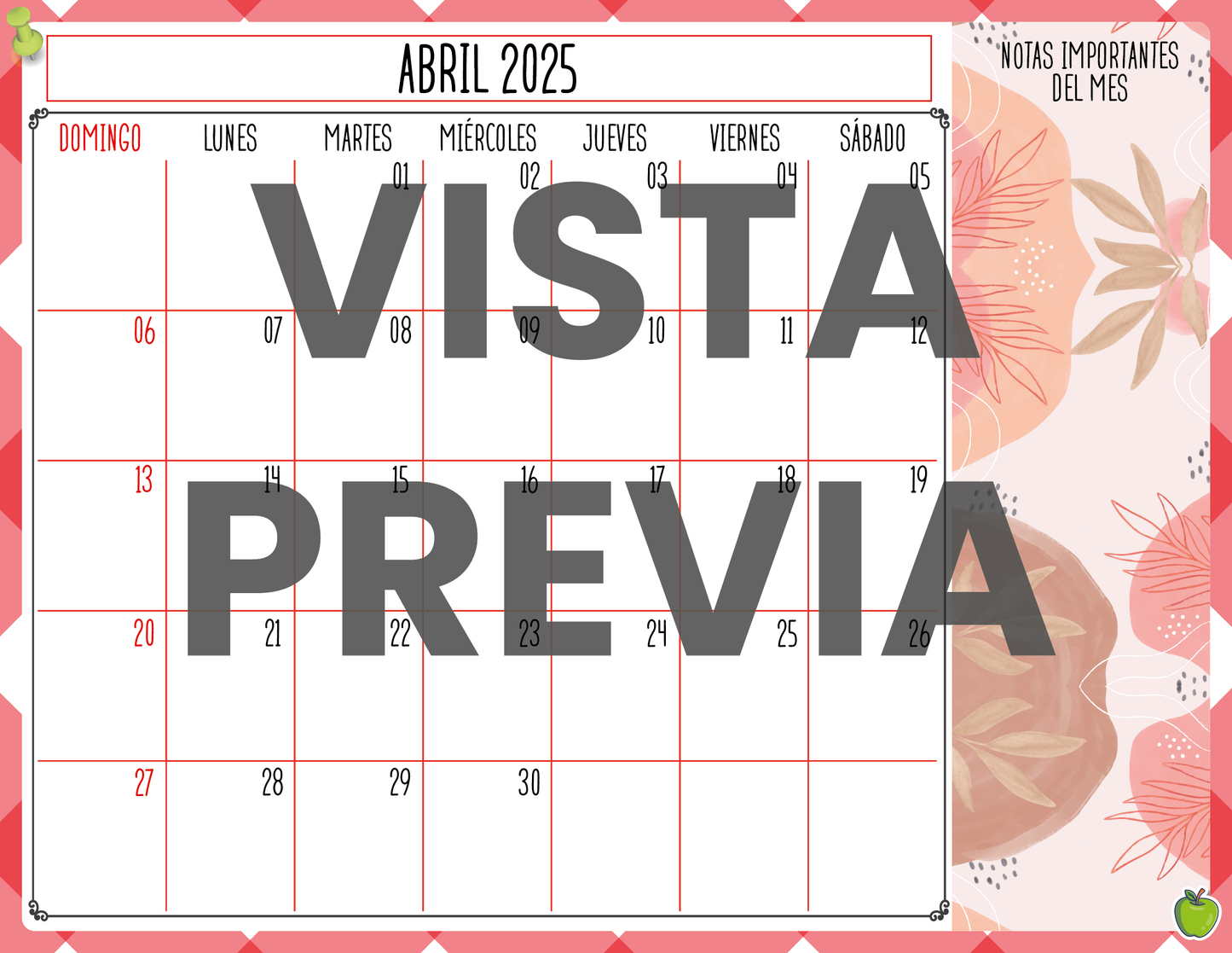 Agenda Manzana SUPERVISOR Secundaria Ciclo Escolar 2024 - 2025