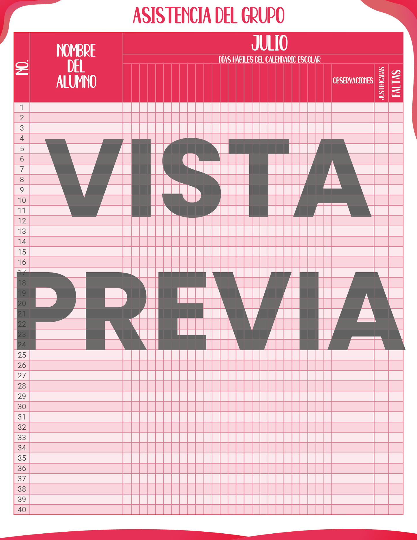 Agenda Rosa MAESTRO Preescolar Ciclo Escolar 2024 - 2025 en PDF