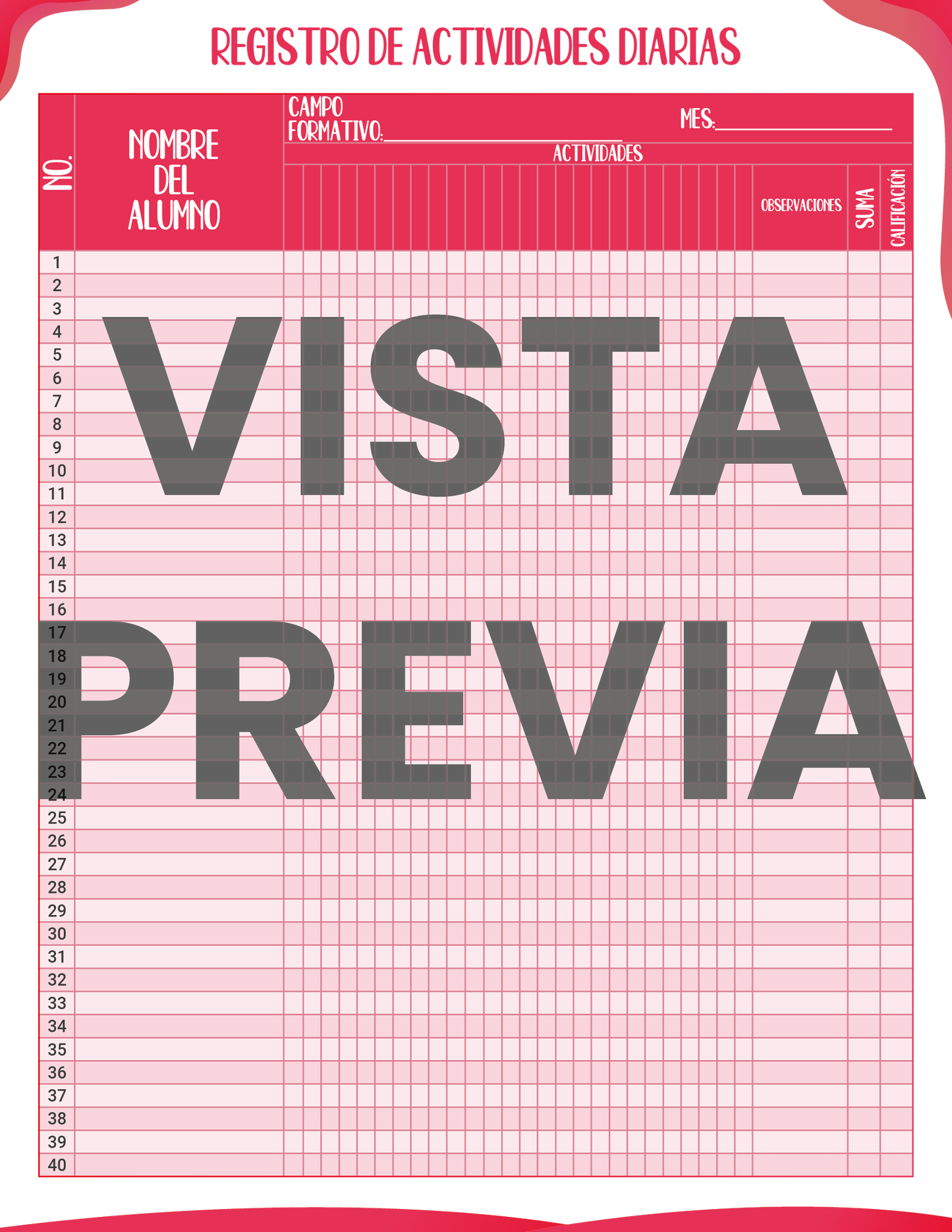 Agenda Rosa MAESTRO Preescolar Ciclo Escolar 2024 - 2025 en PDF