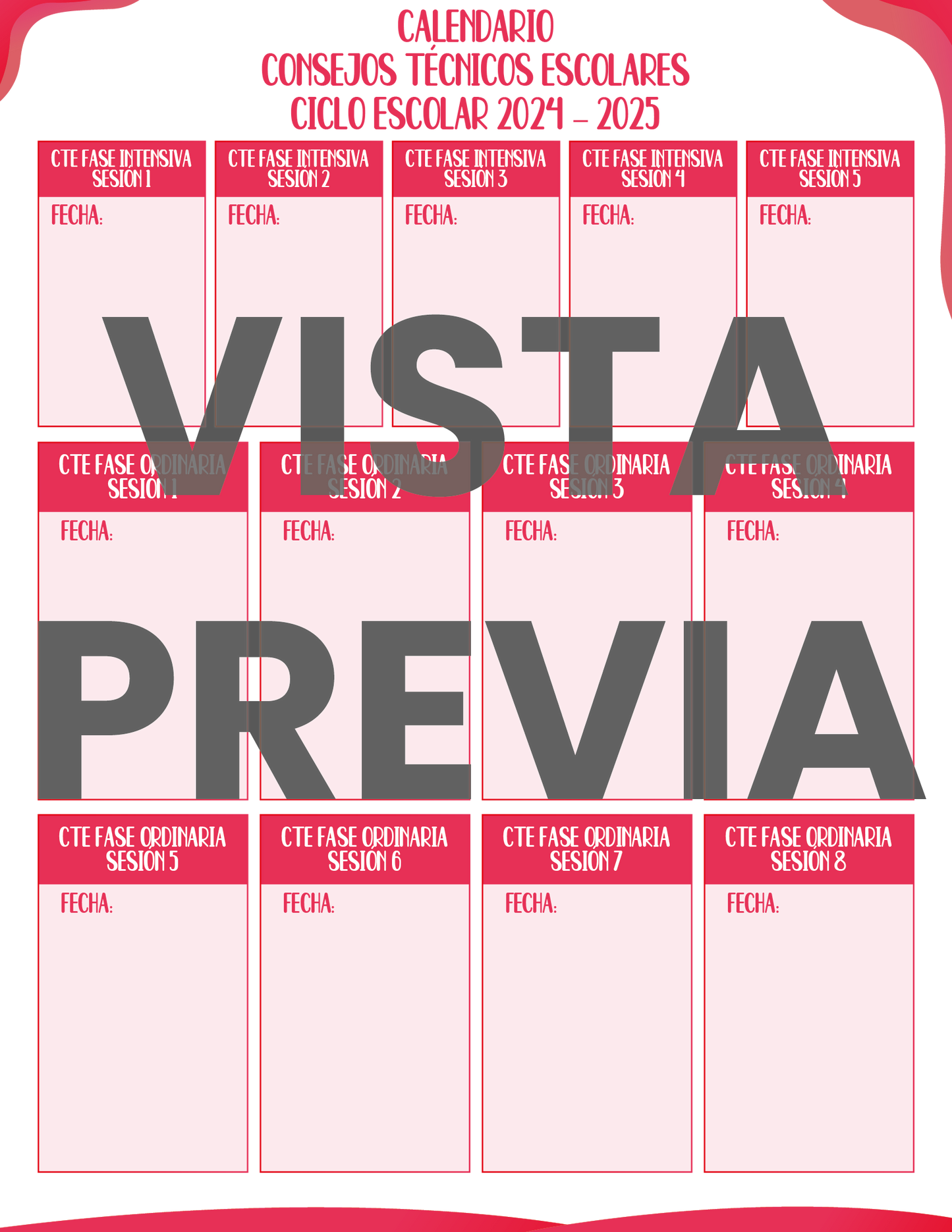 Agenda Rosa MAESTRO Preescolar Ciclo Escolar 2024 - 2025 en PDF