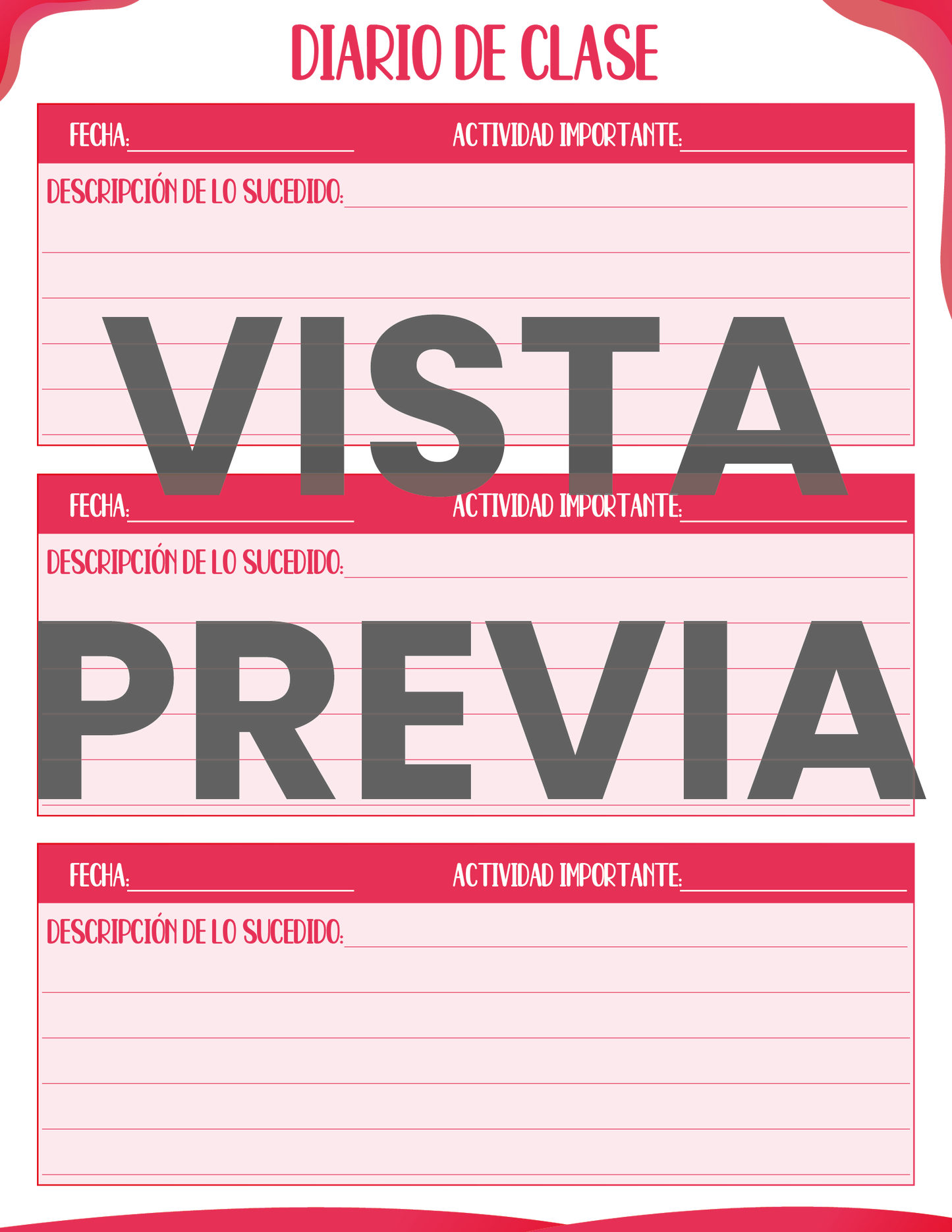 Agenda Rosa MAESTRO Preescolar Ciclo Escolar 2024 - 2025 en PDF