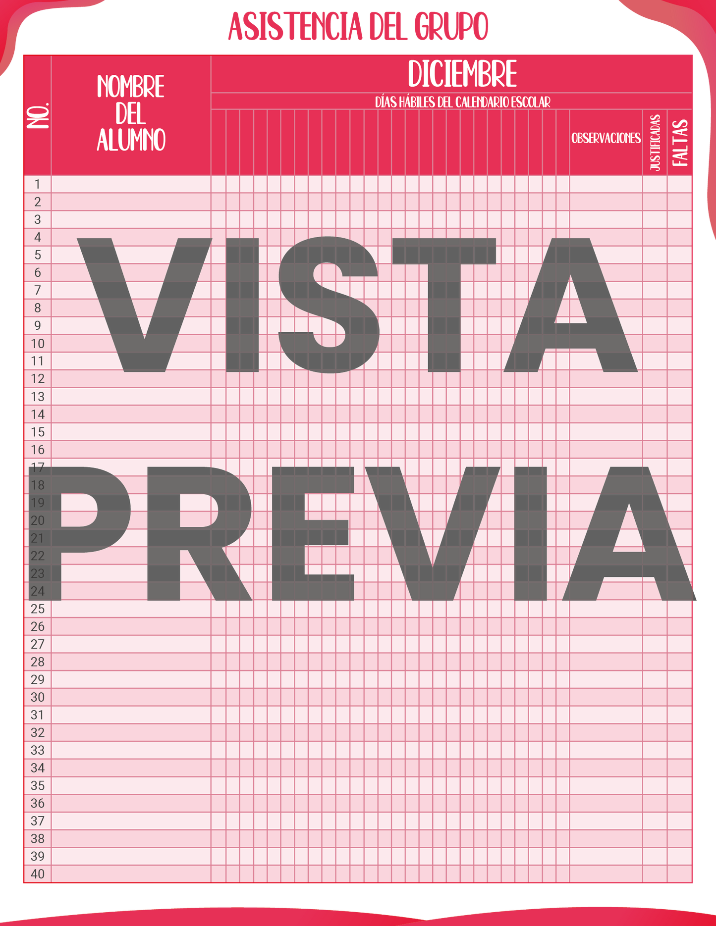 Agenda Rosa MAESTRO Preescolar Ciclo Escolar 2024 - 2025 en PDF