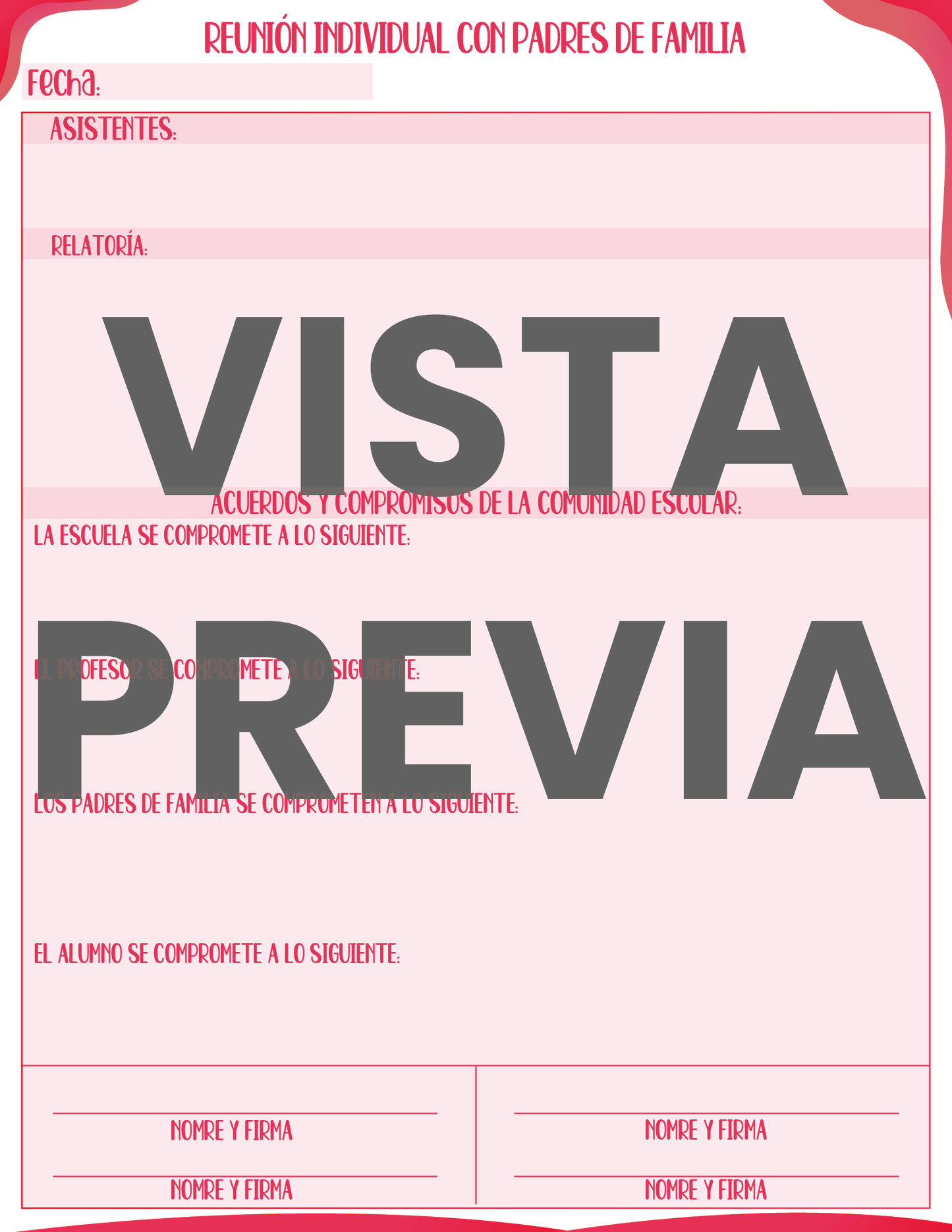 Agenda Rosa MAESTRO Preescolar Ciclo Escolar 2024 - 2025 en PDF