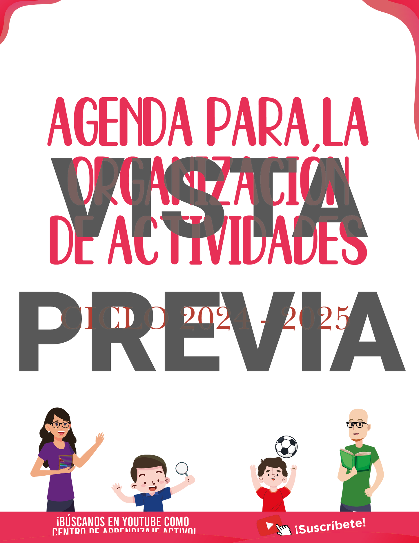 Agenda Rosa DIRECTOR Preescolar Ciclo Escolar 2024 - 2025 en PDF