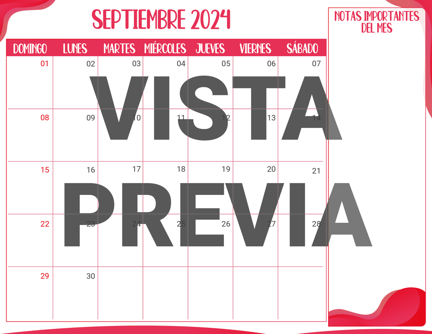 Agenda Rosa DIRECTOR Preescolar Ciclo Escolar 2024 - 2025 en PDF