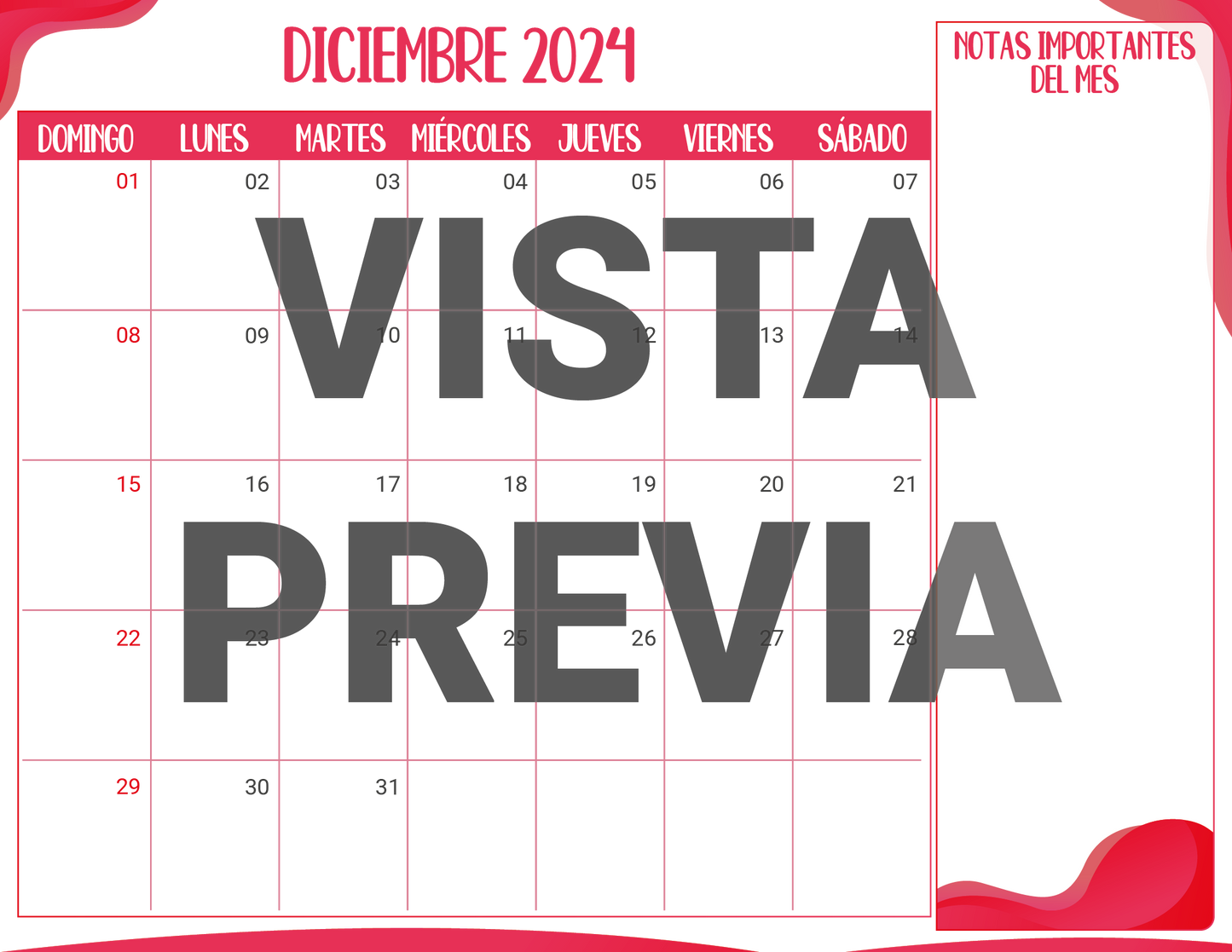 Agenda Rosa DIRECTOR Preescolar Ciclo Escolar 2024 - 2025 en PDF