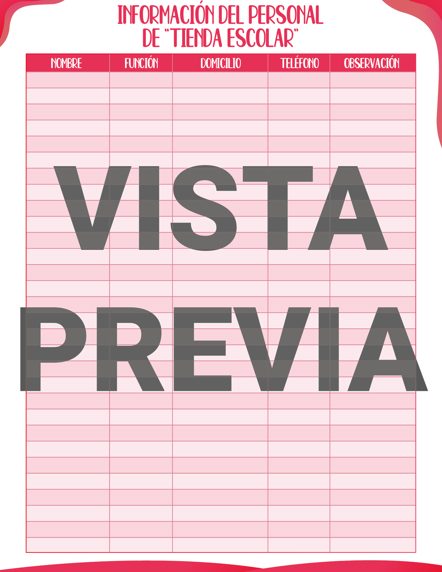 Agenda Rosa DIRECTOR Preescolar Ciclo Escolar 2024 - 2025 en PDF