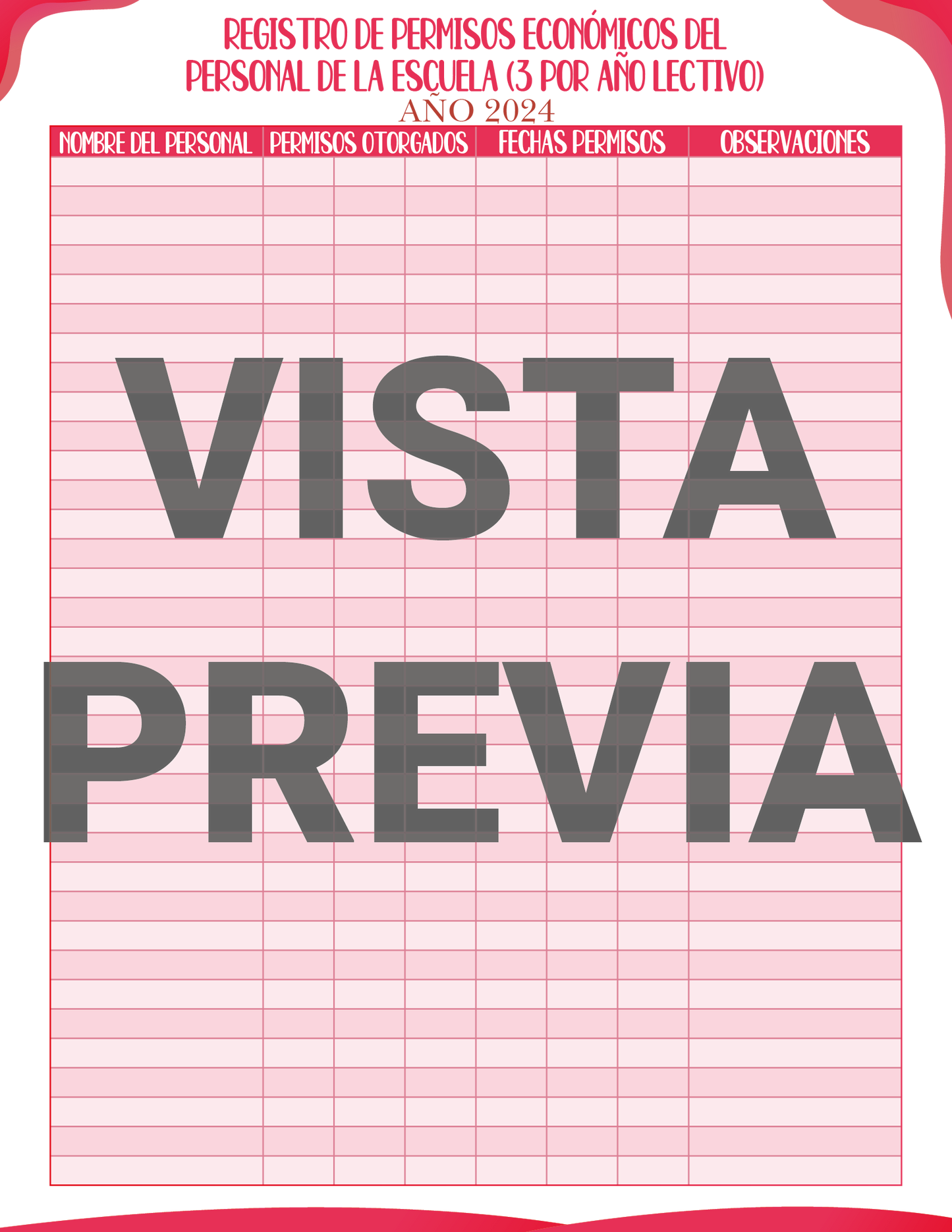 Agenda Rosa DIRECTOR Preescolar Ciclo Escolar 2024 - 2025 en PDF