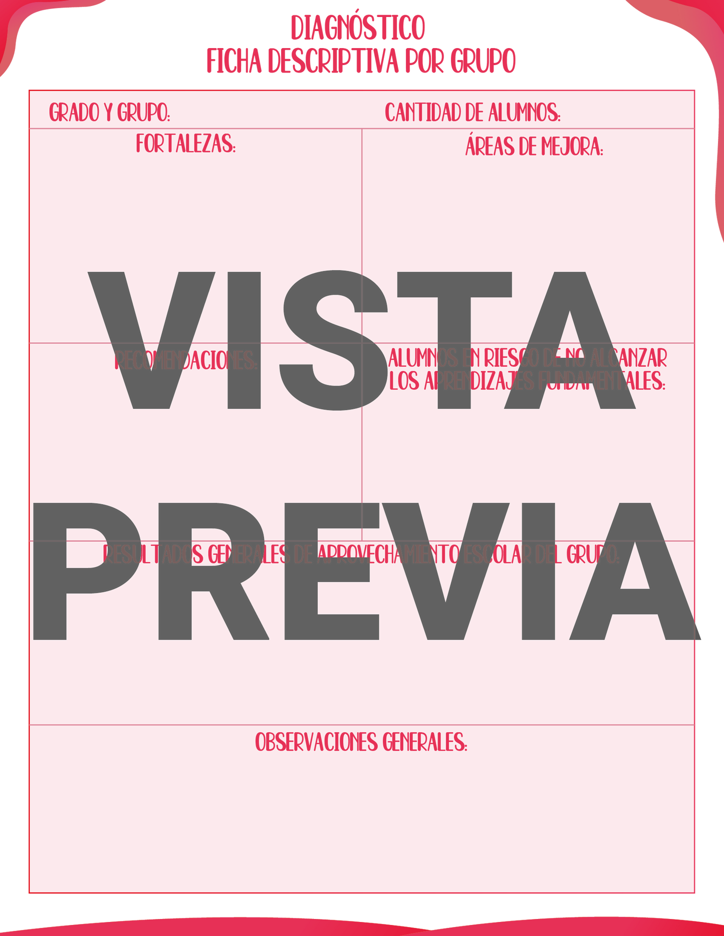 Agenda Rosa DIRECTOR Preescolar Ciclo Escolar 2024 - 2025 en PDF