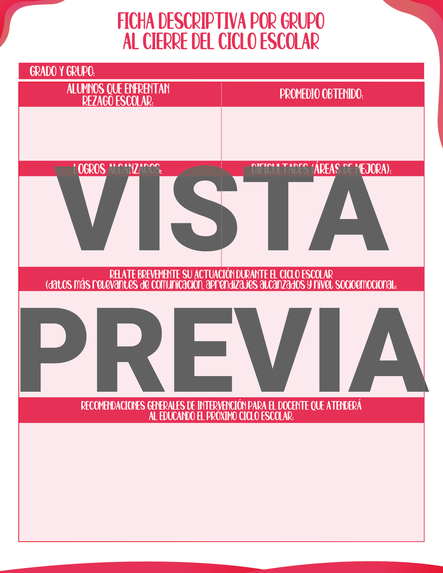 Agenda Rosa DIRECTOR Preescolar Ciclo Escolar 2024 - 2025 en PDF