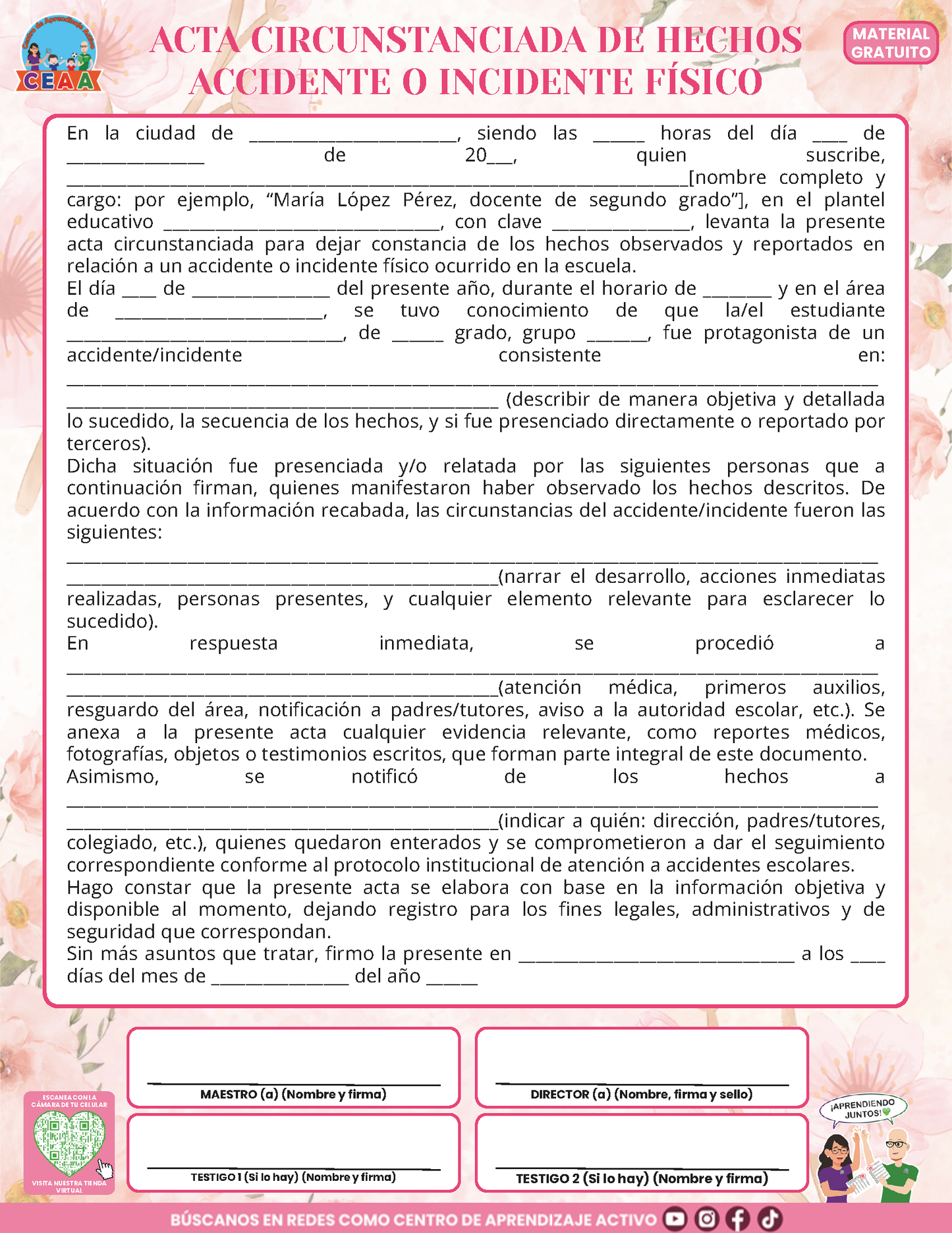 BITÁCORA PARA LA PREVENCIÓN, REGISTRO Y ATENCIÓN DE INCIDENCIAS Y ACOSO ESCOLAR en PDF Versión 3