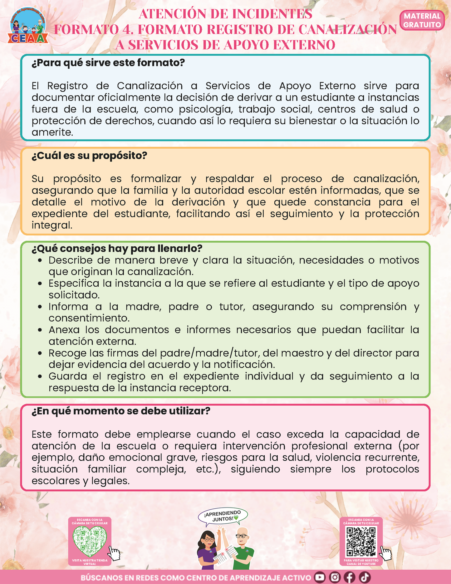 BITÁCORA PARA LA PREVENCIÓN, REGISTRO Y ATENCIÓN DE INCIDENCIAS Y ACOSO ESCOLAR en PDF Versión 3