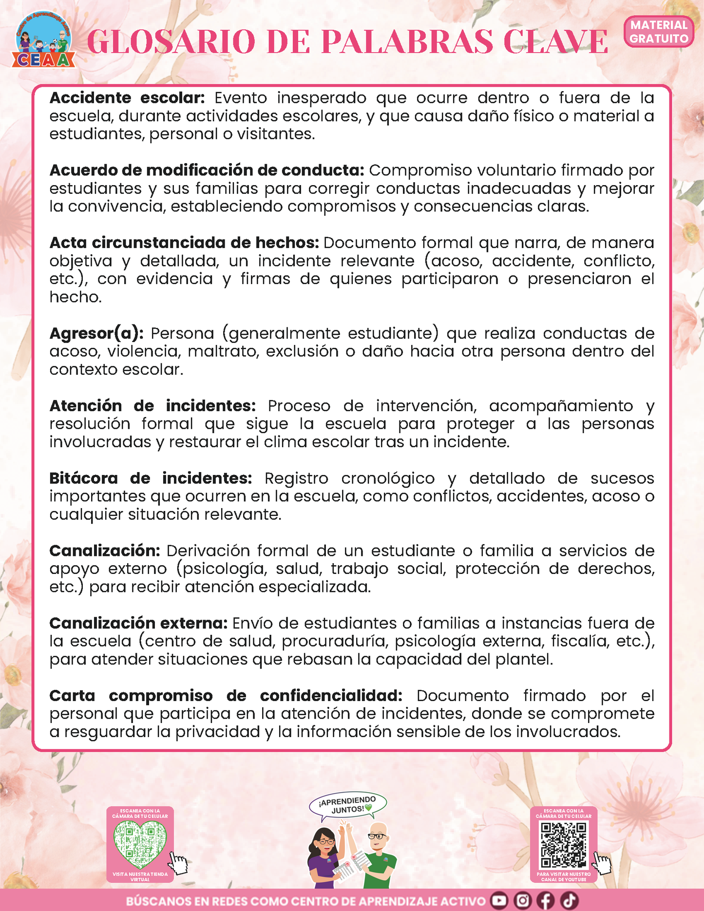 BITÁCORA PARA LA PREVENCIÓN, REGISTRO Y ATENCIÓN DE INCIDENCIAS Y ACOSO ESCOLAR en PDF Versión 3