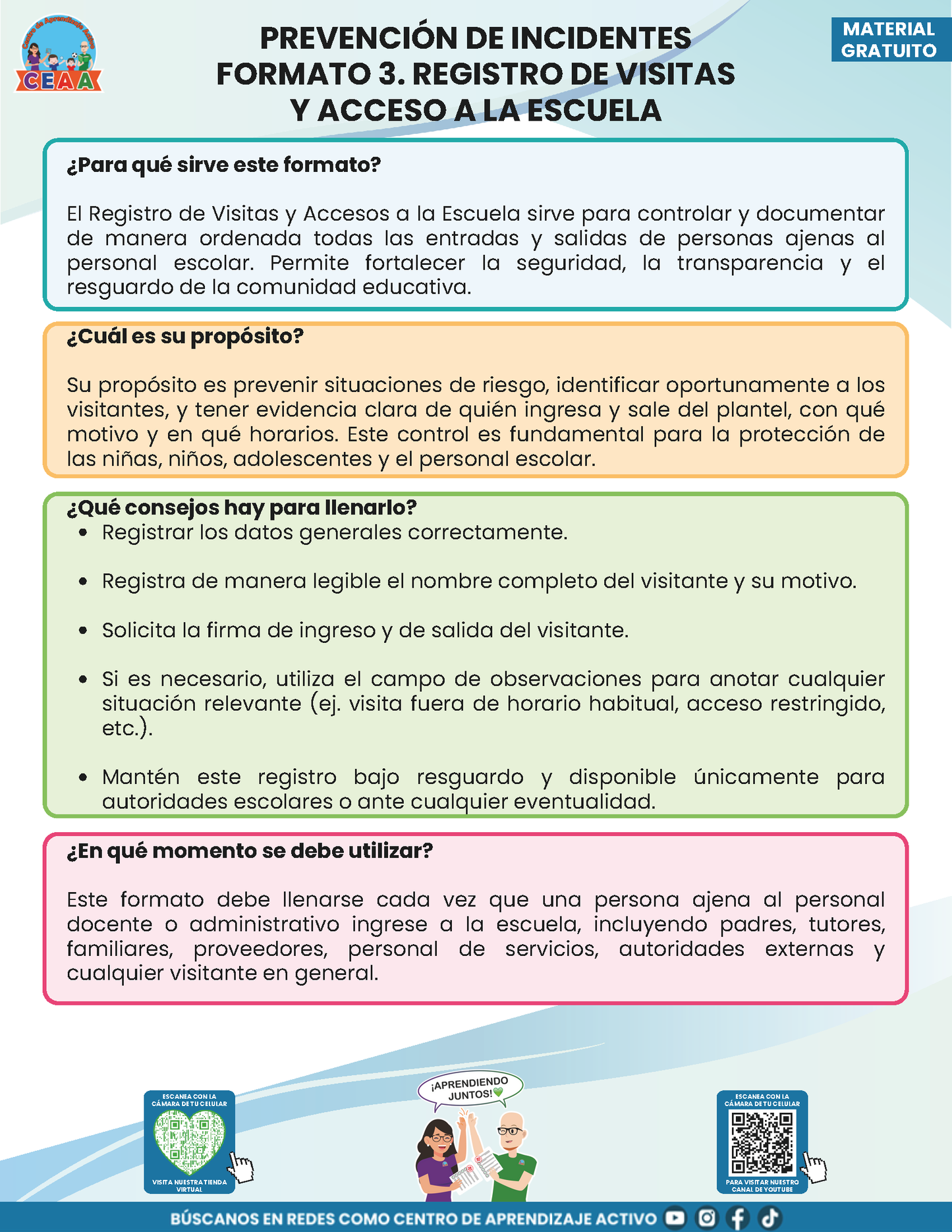 BITÁCORA PARA LA PREVENCIÓN, REGISTRO Y ATENCIÓN DE INCIDENCIAS Y ACOSO ESCOLAR en PDF Versión 2