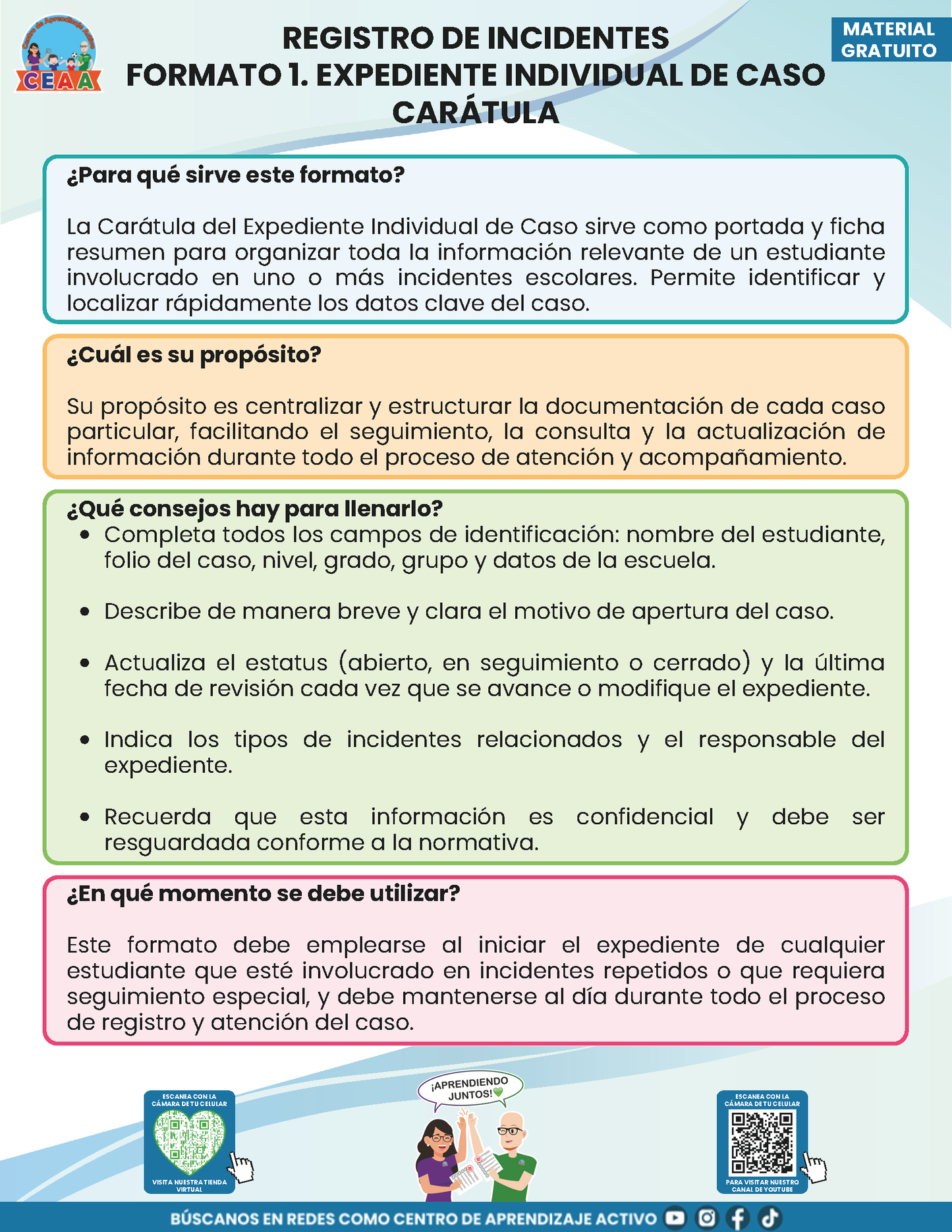 BITÁCORA PARA LA PREVENCIÓN, REGISTRO Y ATENCIÓN DE INCIDENCIAS Y ACOSO ESCOLAR en PDF Versión 2
