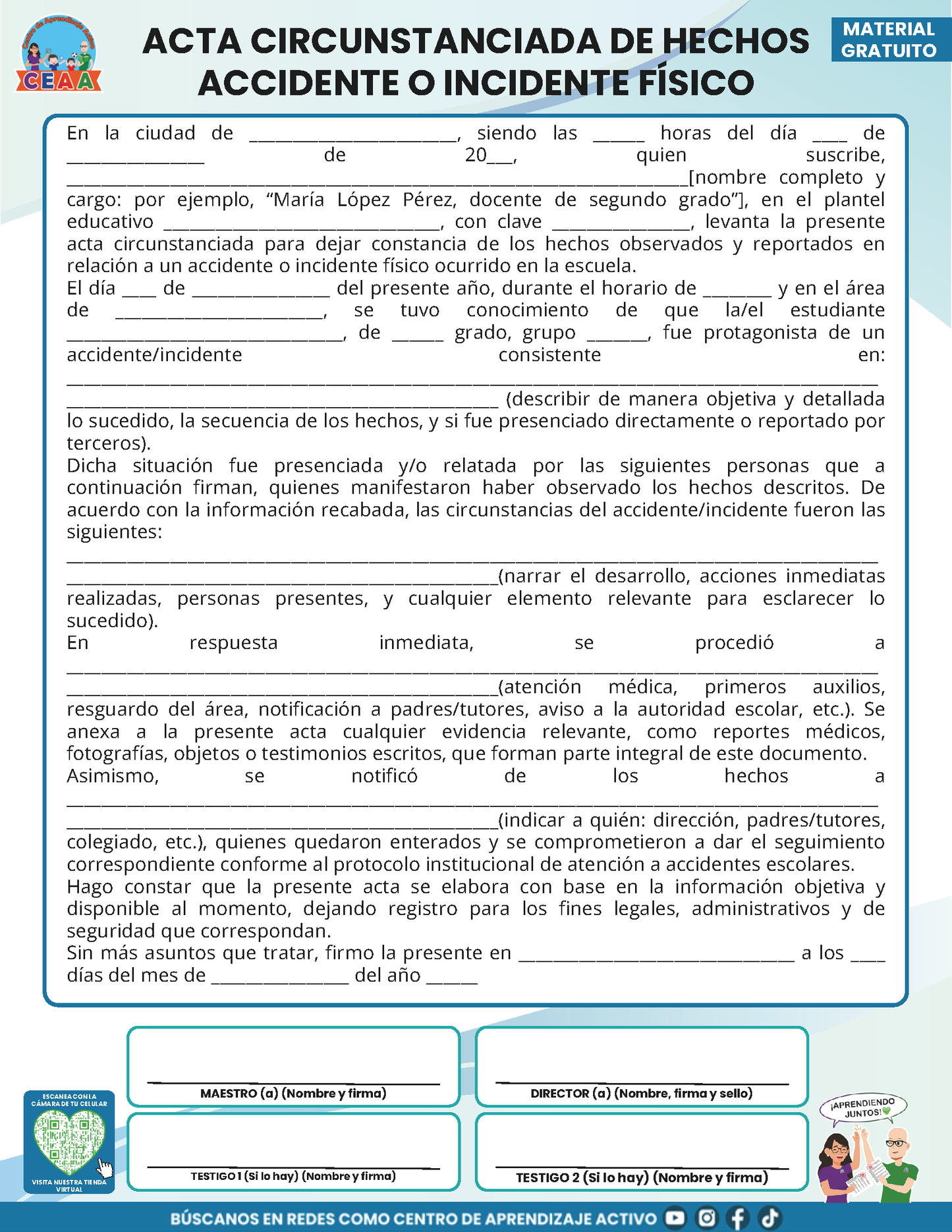 BITÁCORA PARA LA PREVENCIÓN, REGISTRO Y ATENCIÓN DE INCIDENCIAS Y ACOSO ESCOLAR en PDF Versión 2