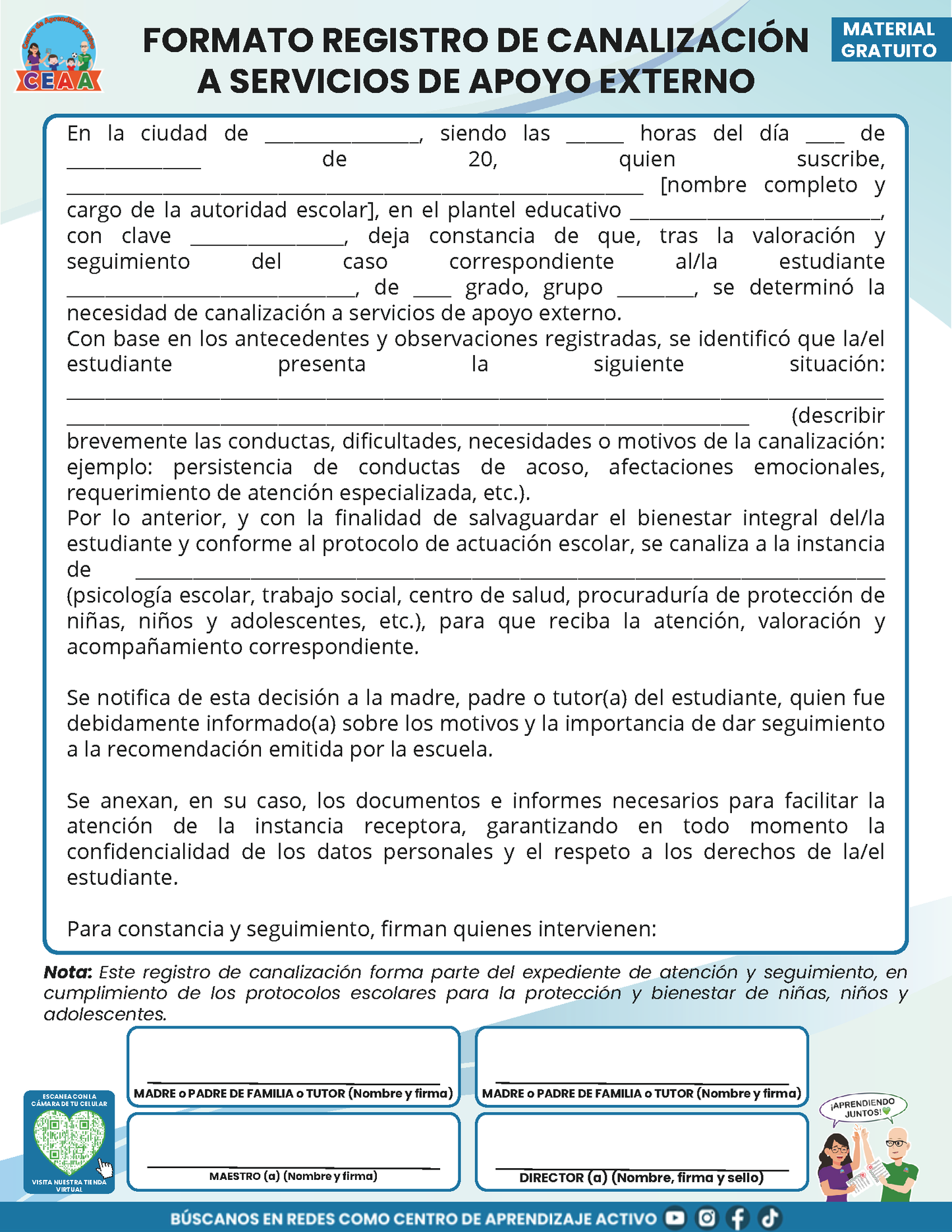 BITÁCORA PARA LA PREVENCIÓN, REGISTRO Y ATENCIÓN DE INCIDENCIAS Y ACOSO ESCOLAR en PDF Versión 2