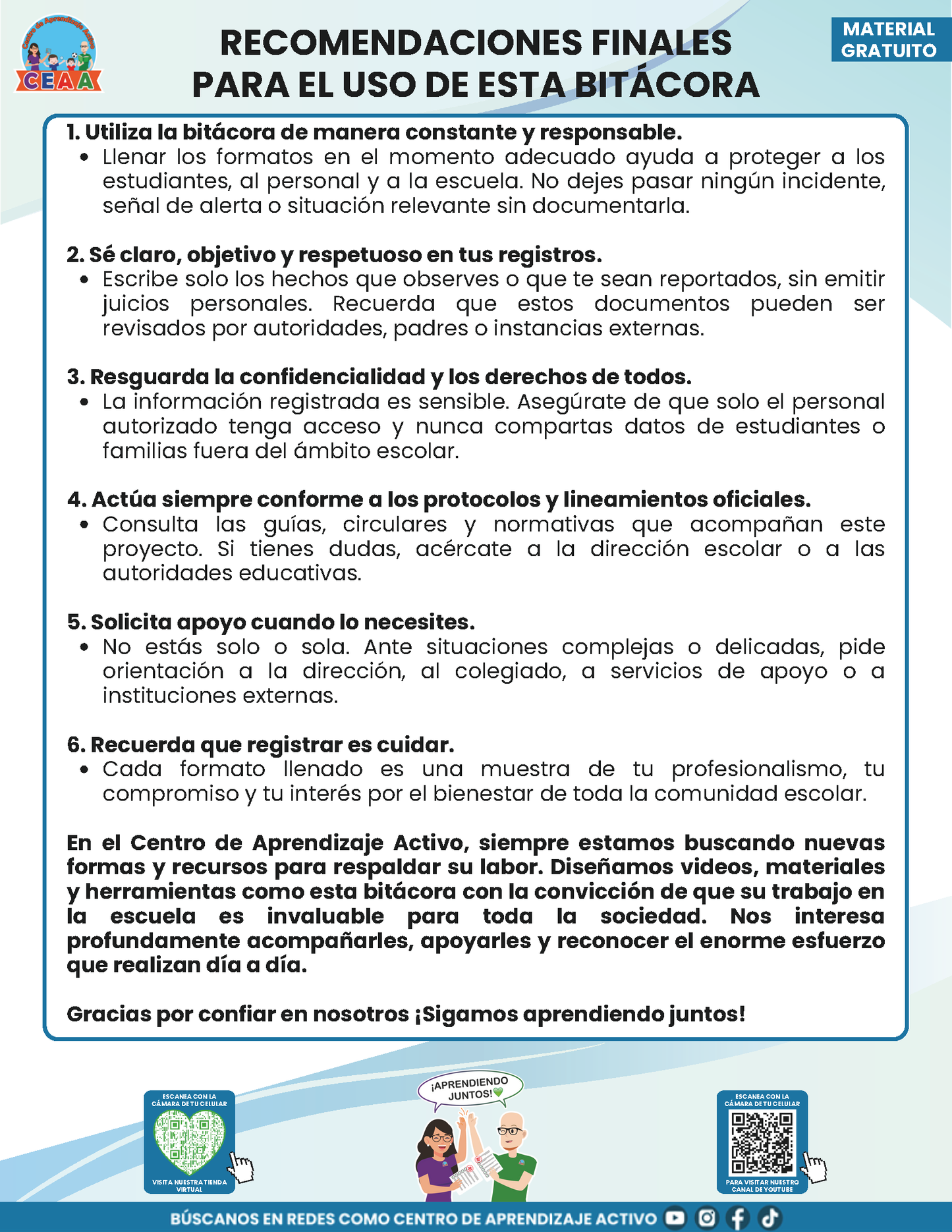 BITÁCORA PARA LA PREVENCIÓN, REGISTRO Y ATENCIÓN DE INCIDENCIAS Y ACOSO ESCOLAR en PDF Versión 2