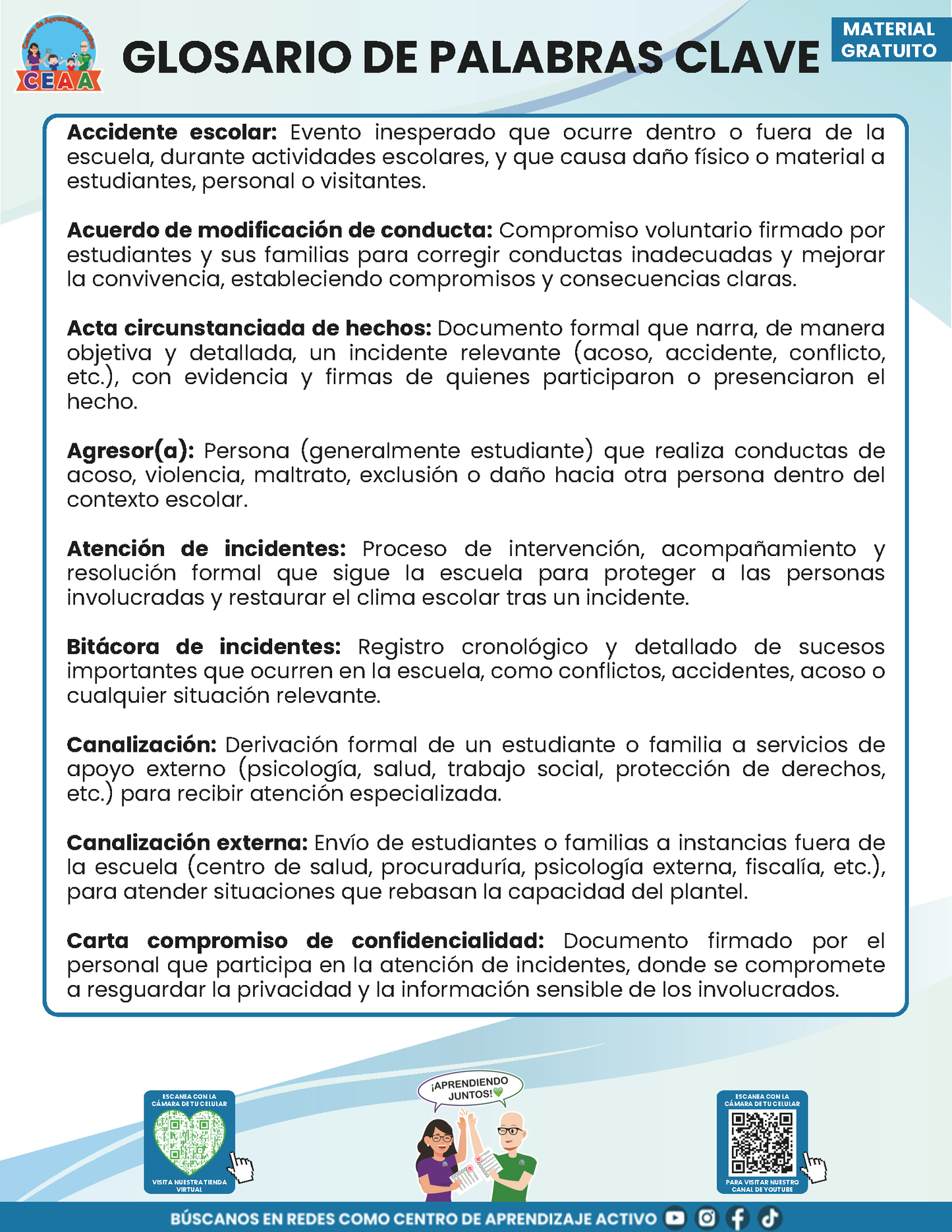BITÁCORA PARA LA PREVENCIÓN, REGISTRO Y ATENCIÓN DE INCIDENCIAS Y ACOSO ESCOLAR en PDF Versión 2