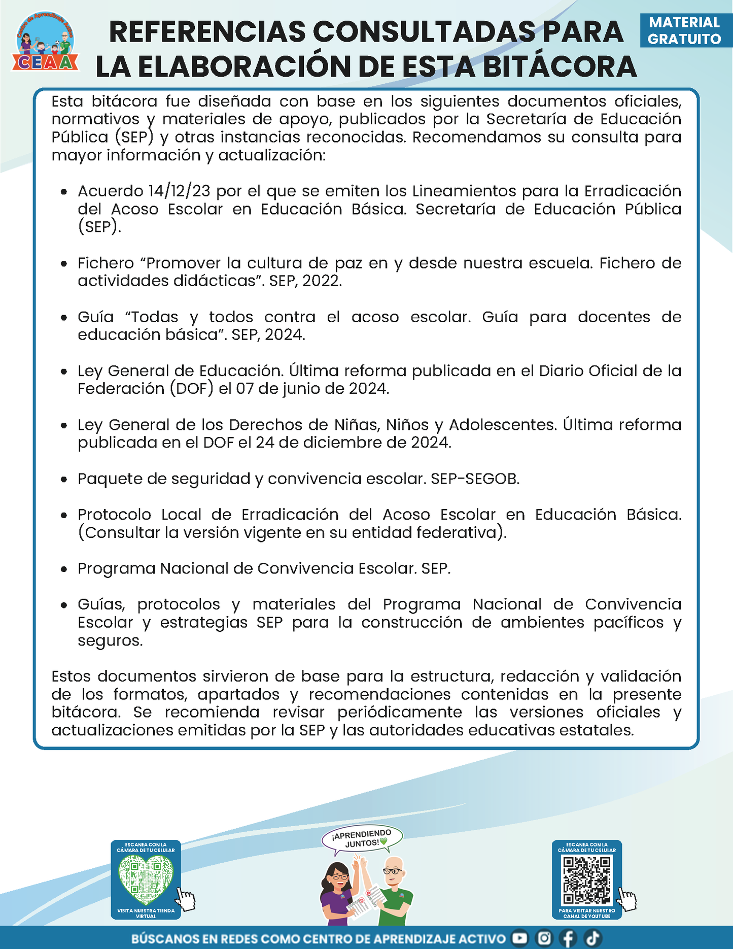 BITÁCORA PARA LA PREVENCIÓN, REGISTRO Y ATENCIÓN DE INCIDENCIAS Y ACOSO ESCOLAR en PDF Versión 2