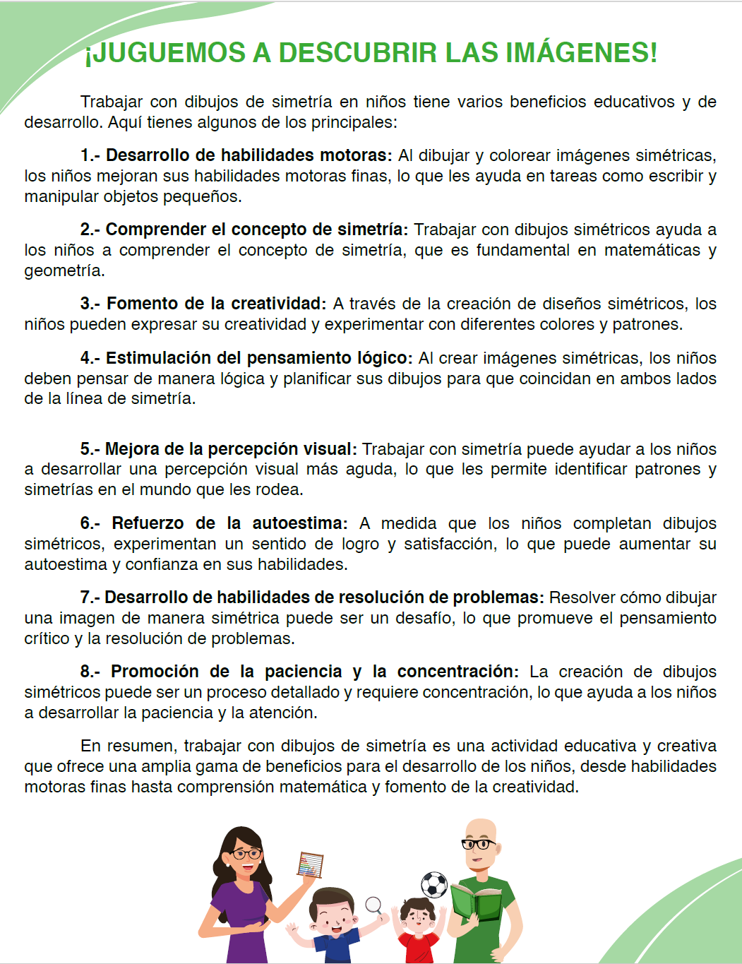 Cuadernillo 50 ejercicios de simetría