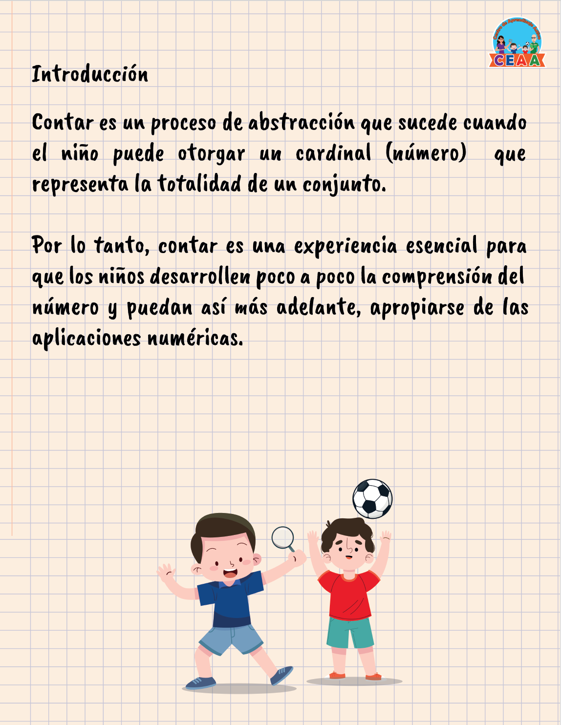 Juego y material para el conteo