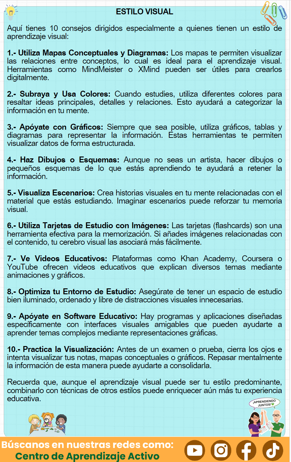 eBook TEST ¿Cuál es tu estilo de aprendizaje?