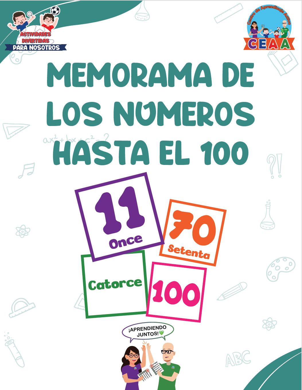 Memorama de los números hasta el 100 en PDF
