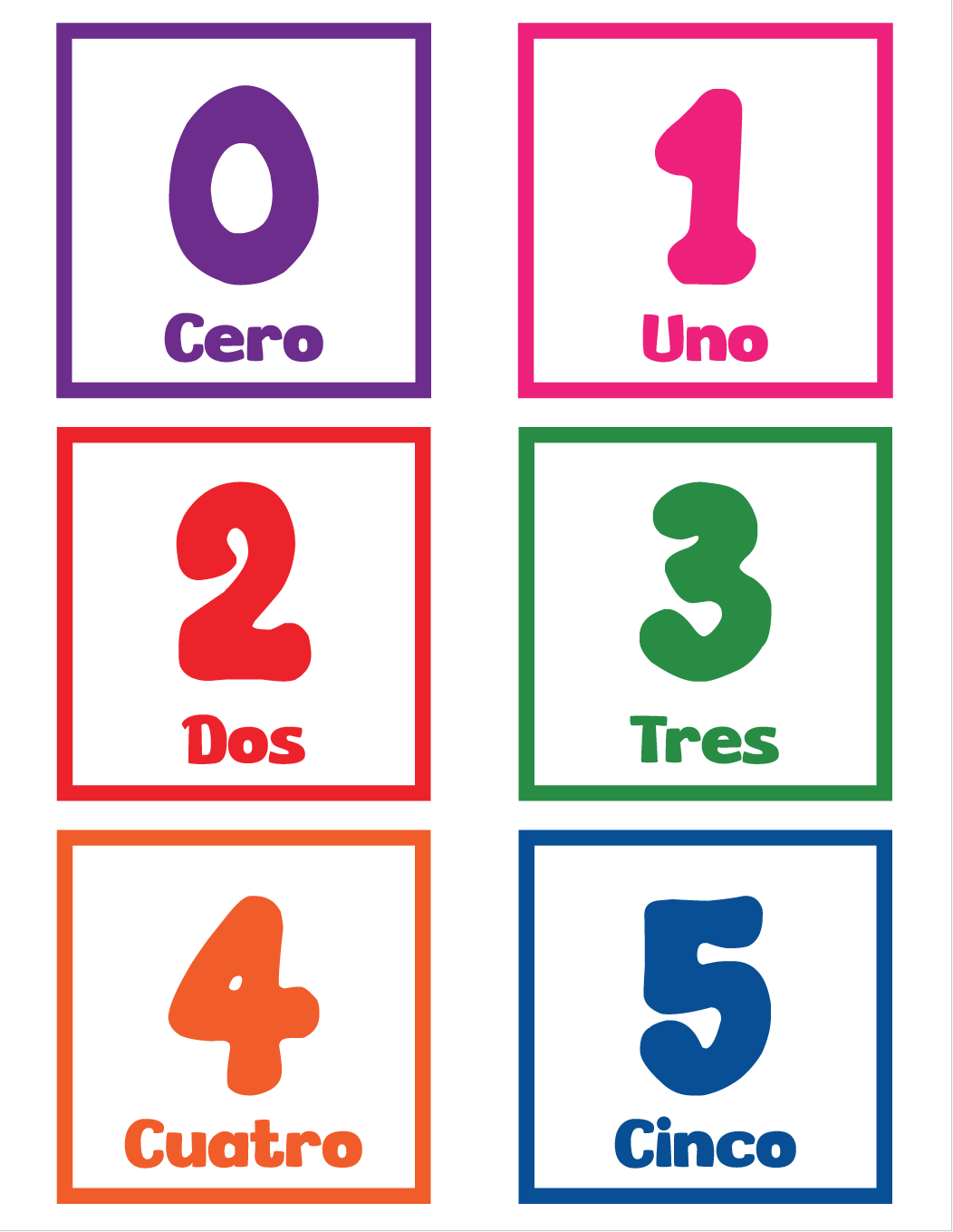 Memorama de los números hasta el 100 en PDF