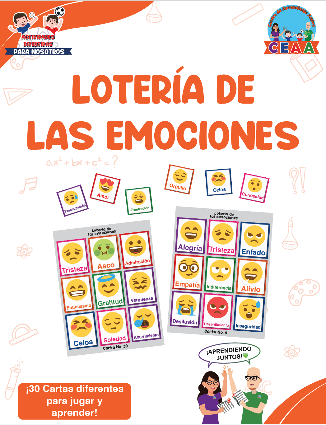 Lotería de las emociones en PDF