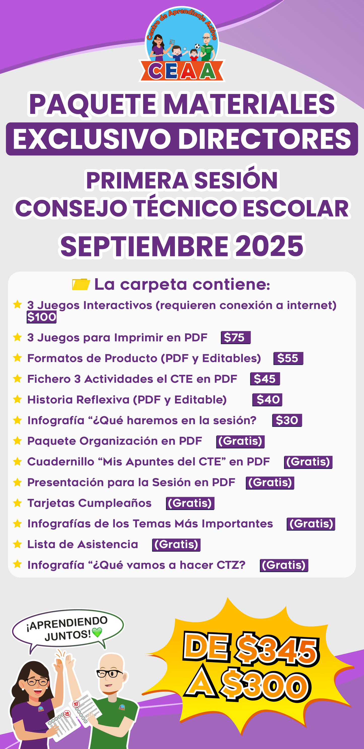 Paquete Completo Materiales CTE Sesión 1 Directores Septiembre 2025