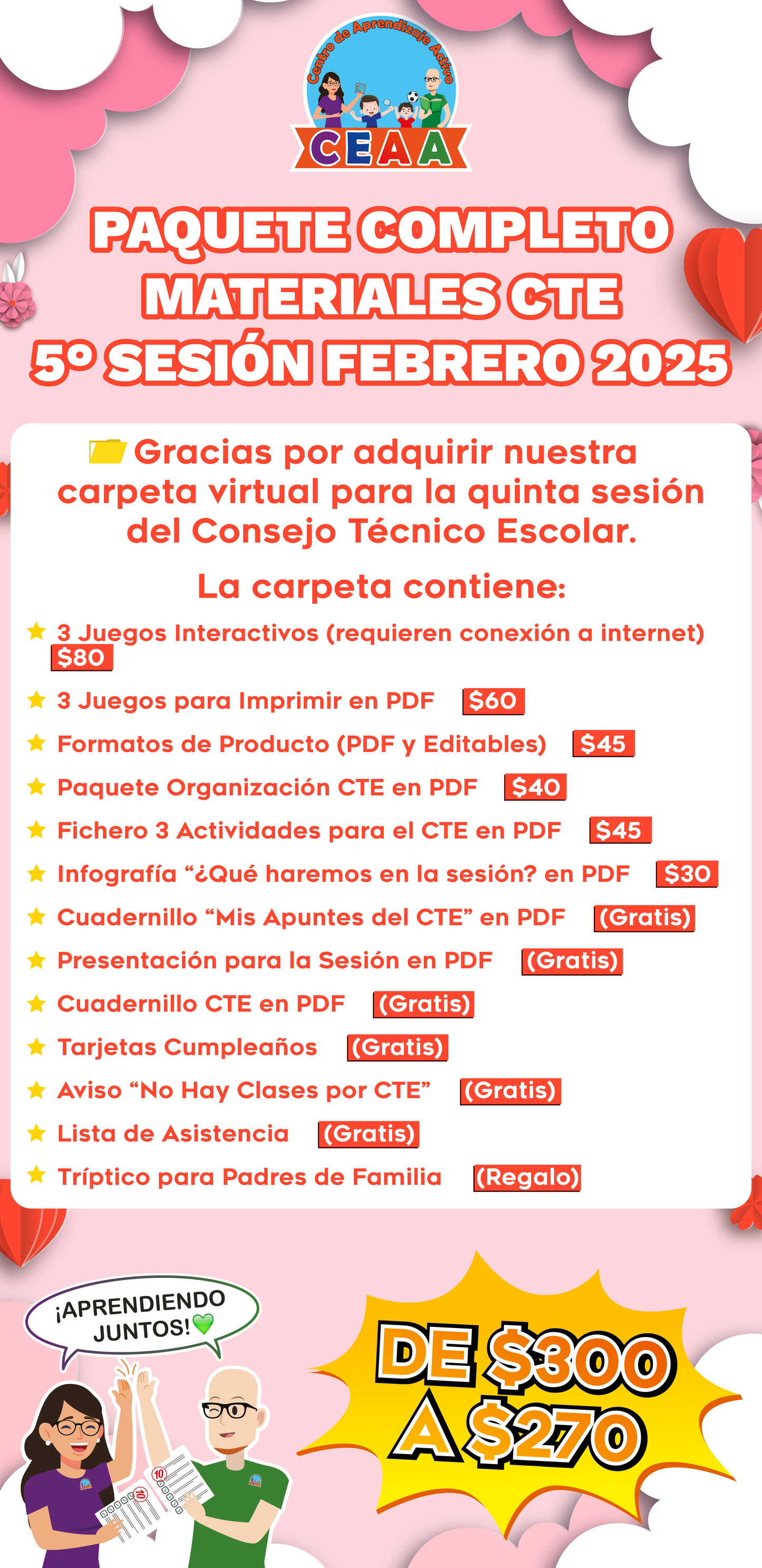 Paquete Completo Materiales CTE Sesión 5 Febrero 2025