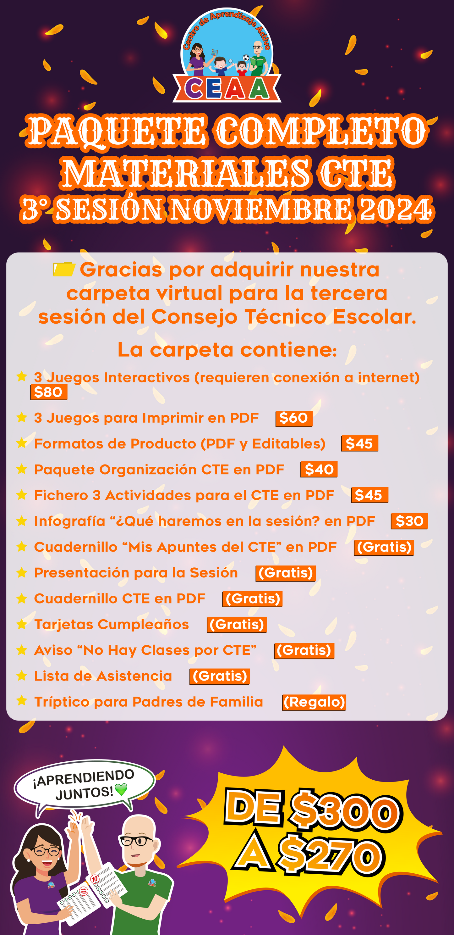 Paquete Completo Materiales CTE Sesión 3 Noviembre 2024