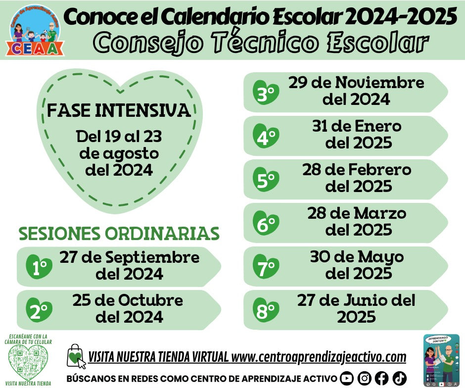 Calendarios del Ciclo Escolar