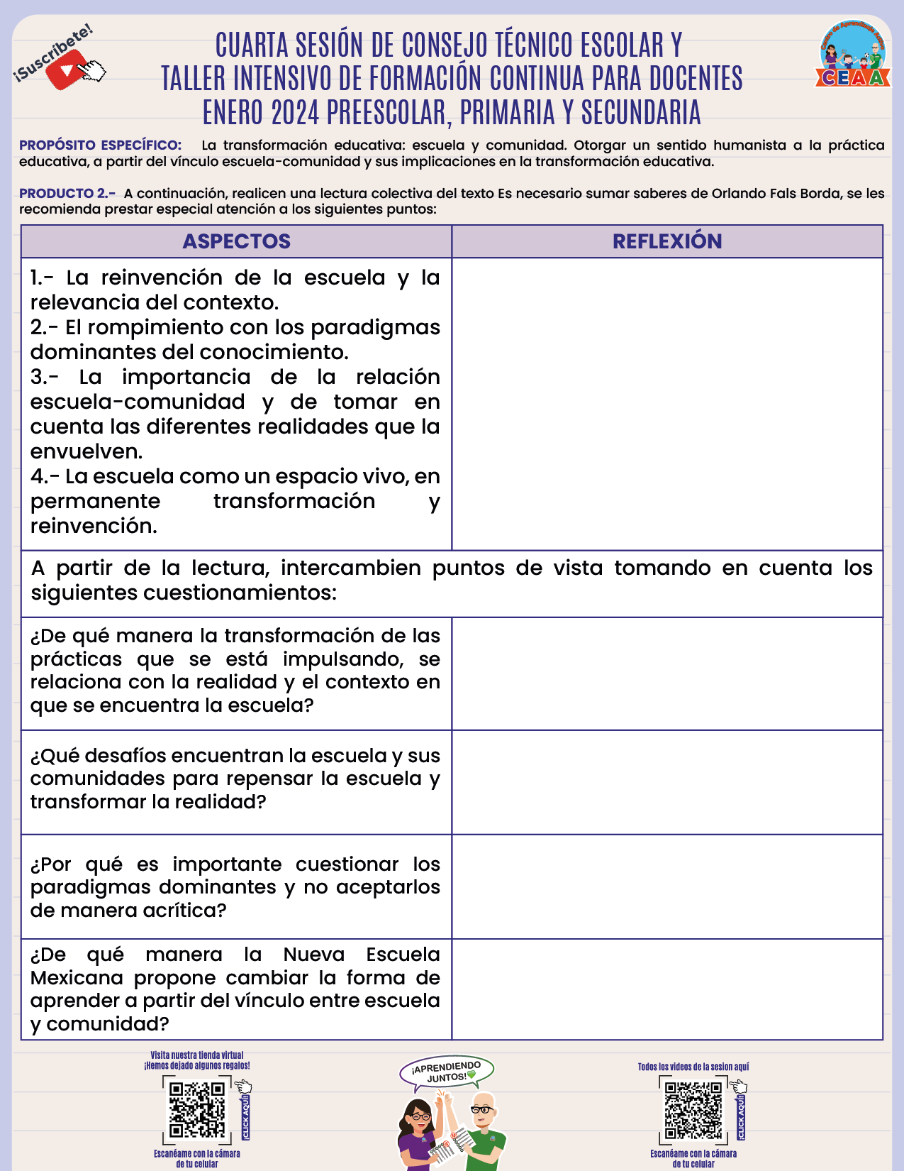 CUADERNILLO DE ACTIVIDADES CONSEJO TÉCNICO ESCOLAR SESIÓN 2 PREESCOLAR, PRIMARIA Y SECUNDARIA