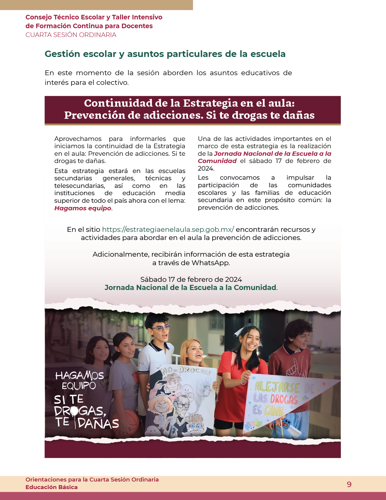 CUADERNILLO DE ACTIVIDADES CONSEJO TÉCNICO ESCOLAR SESIÓN 2 PREESCOLAR, PRIMARIA Y SECUNDARIA
