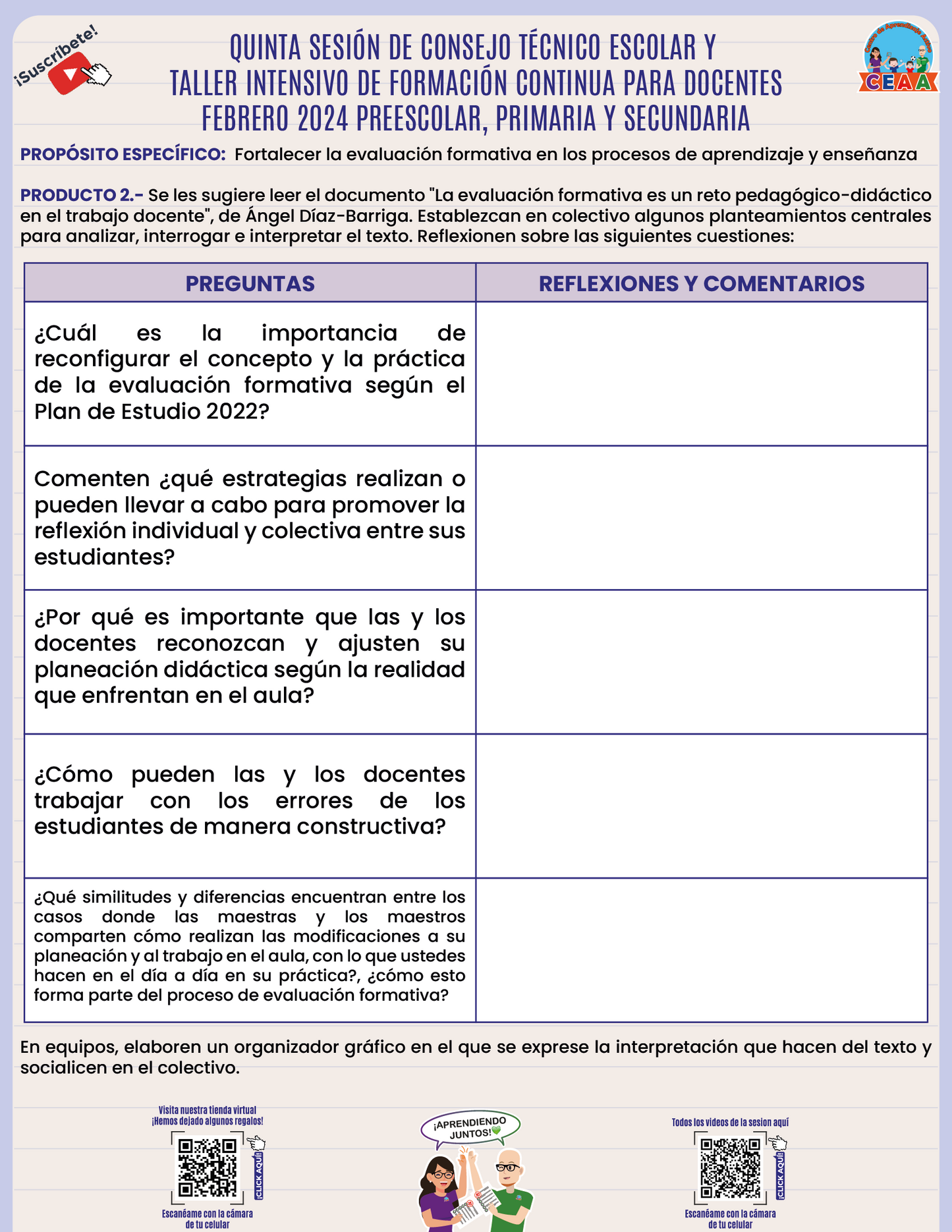 Cuadernillo QUINTA Sesión CTE FEBRERO 2024 Preescolar, Primaria y Secundaria