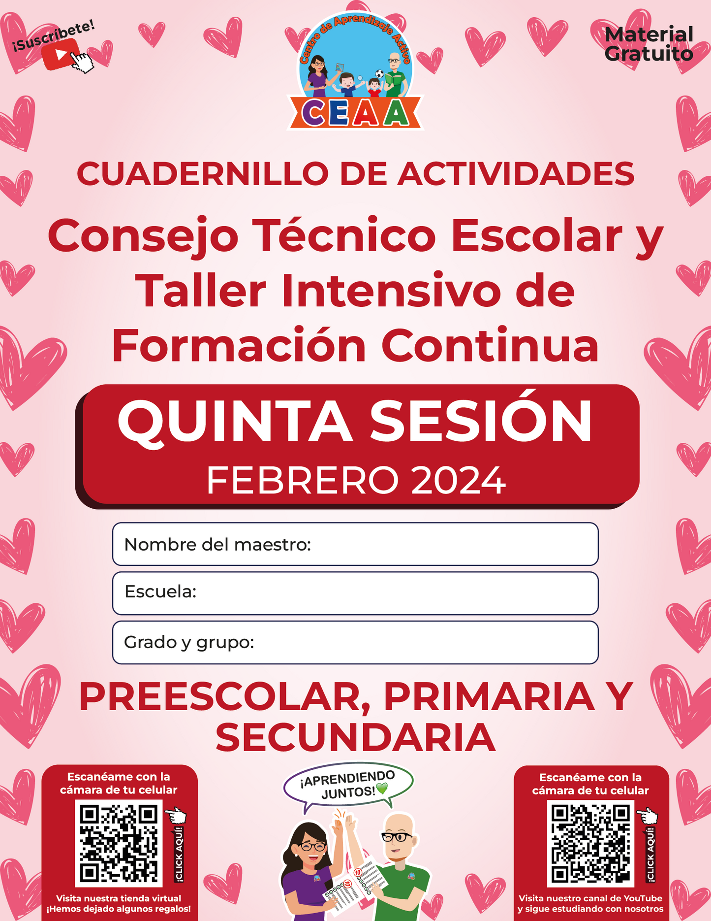 Cuadernillo QUINTA Sesión CTE FEBRERO 2024 Preescolar, Primaria y Secundaria