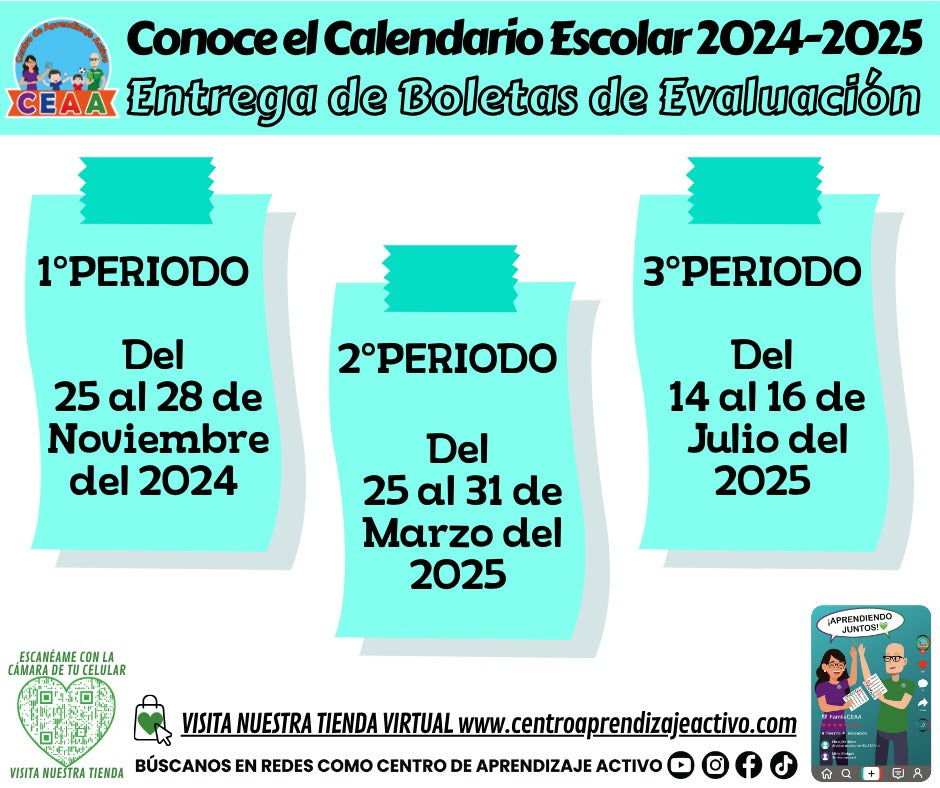 Calendarios del Ciclo Escolar
