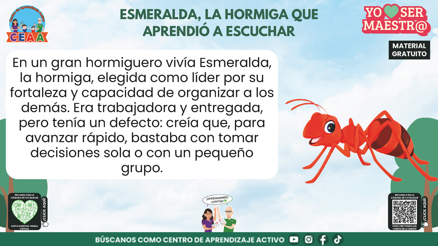 Historias para Maestros - ESMERALDA, LA HORMIGA QUE APRENDIÓ A ESCUCHAR en PDF