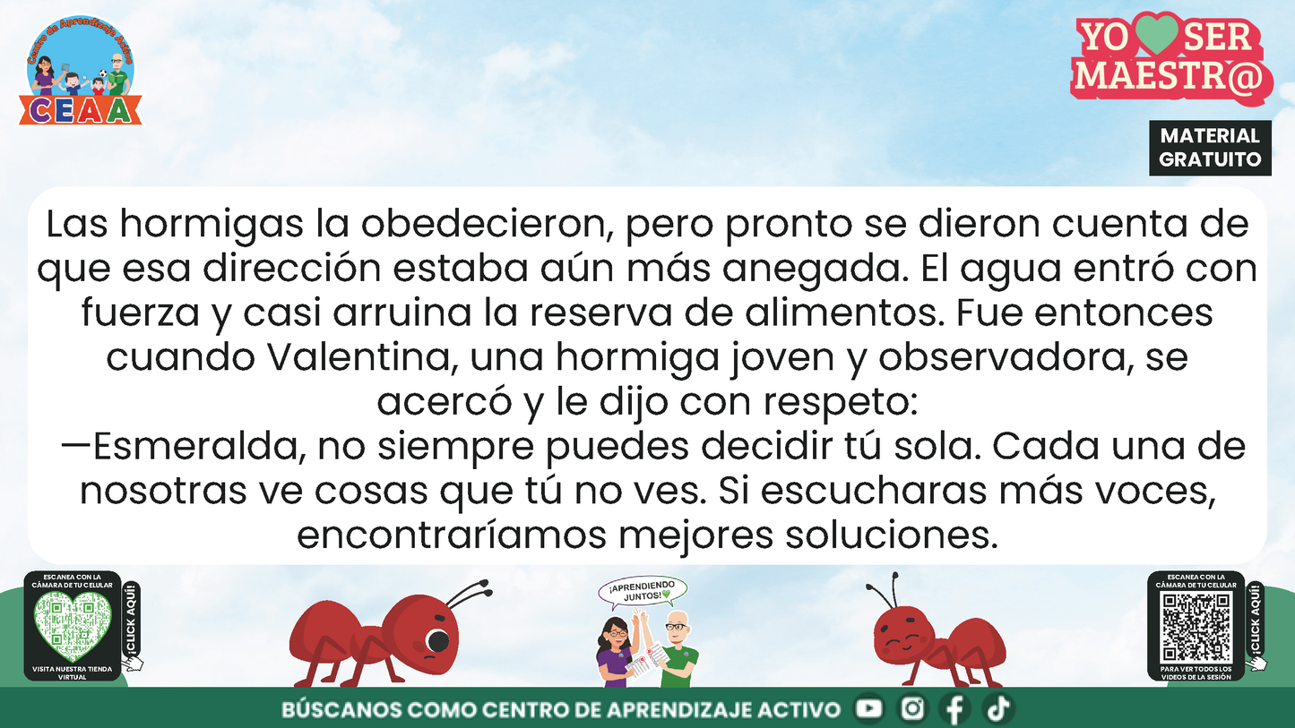 Historias para Maestros - ESMERALDA, LA HORMIGA QUE APRENDIÓ A ESCUCHAR en PDF